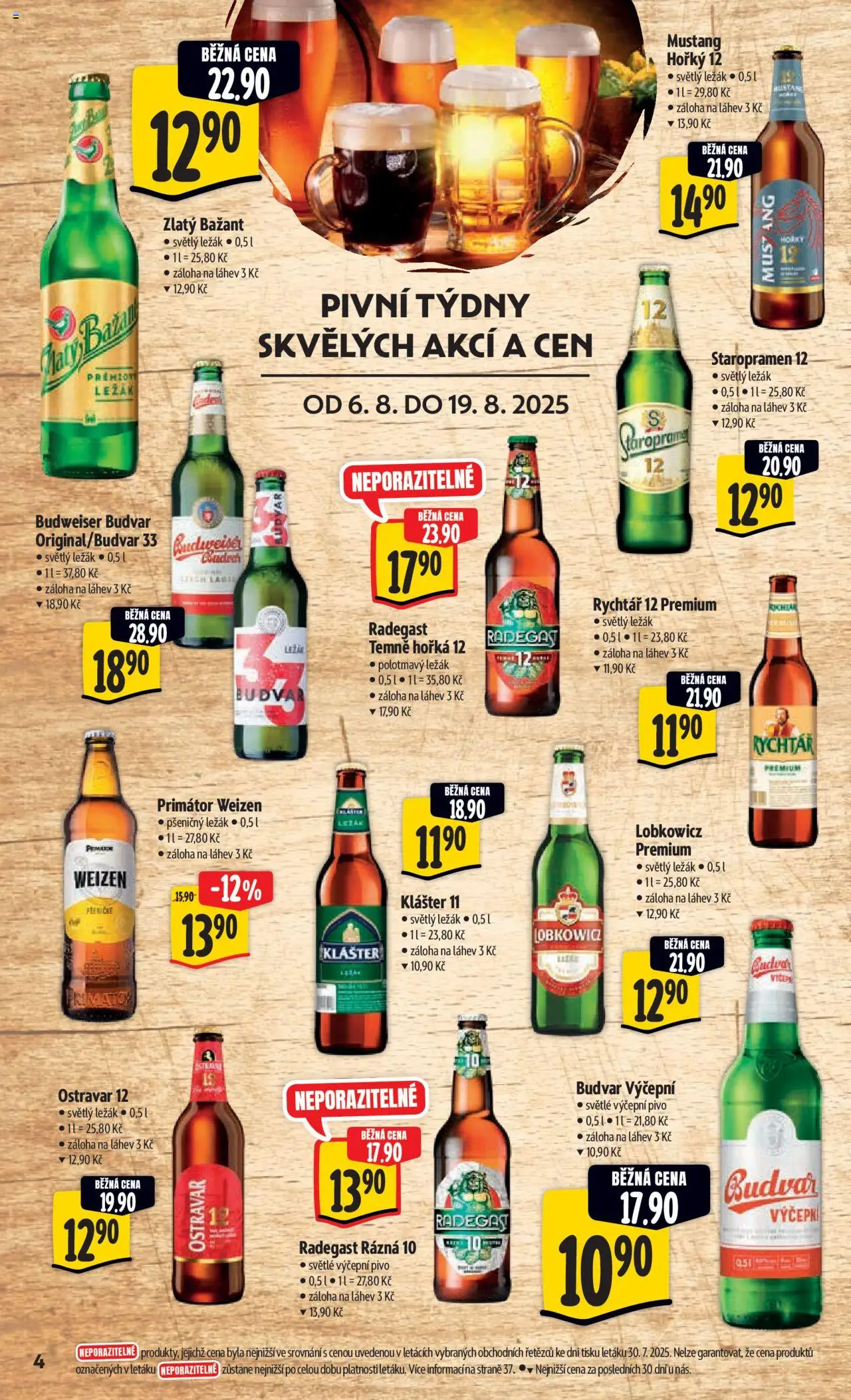 Albert leták - Hypermarket - Morava od 06.08.2025 | Strana: 9 | Produkty: Budvar, Staropramen, Staropramen 12, Radegast Rázna 10