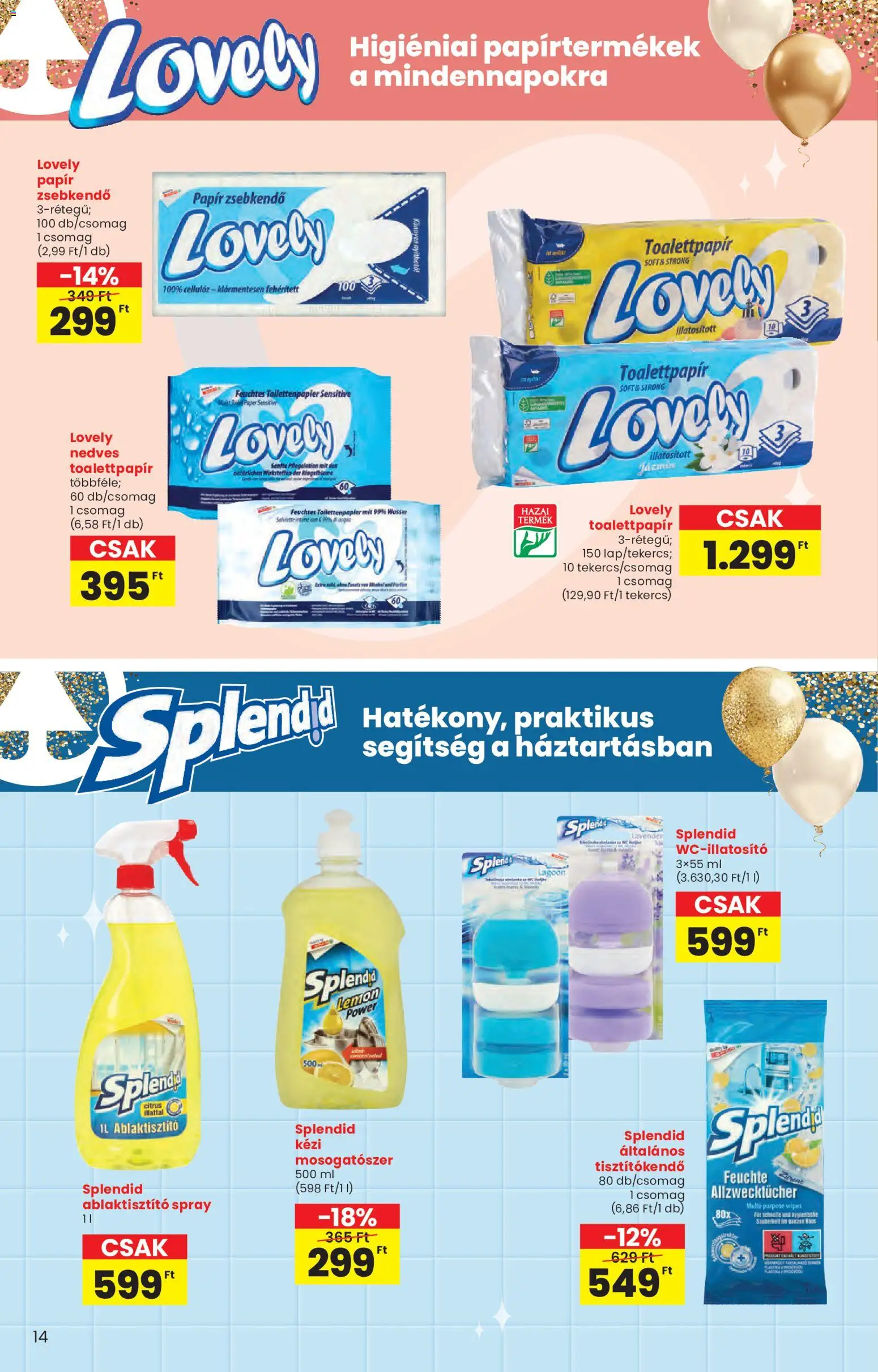 Interspar akciós ujság - amely érvényes a következő dátumtól: 21.01.2026 | Oldal: 14 | Termékek: Tisztítókendő, Mosogatószer