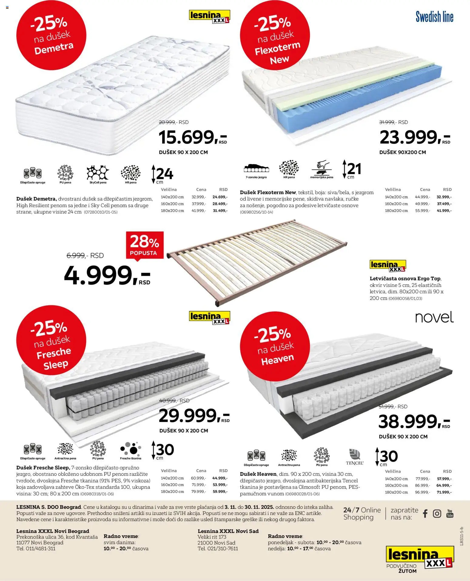 Lesnina XXXL katalog - važi od 03.11.2025 | Strana: 8 | Proizvode: Dušek