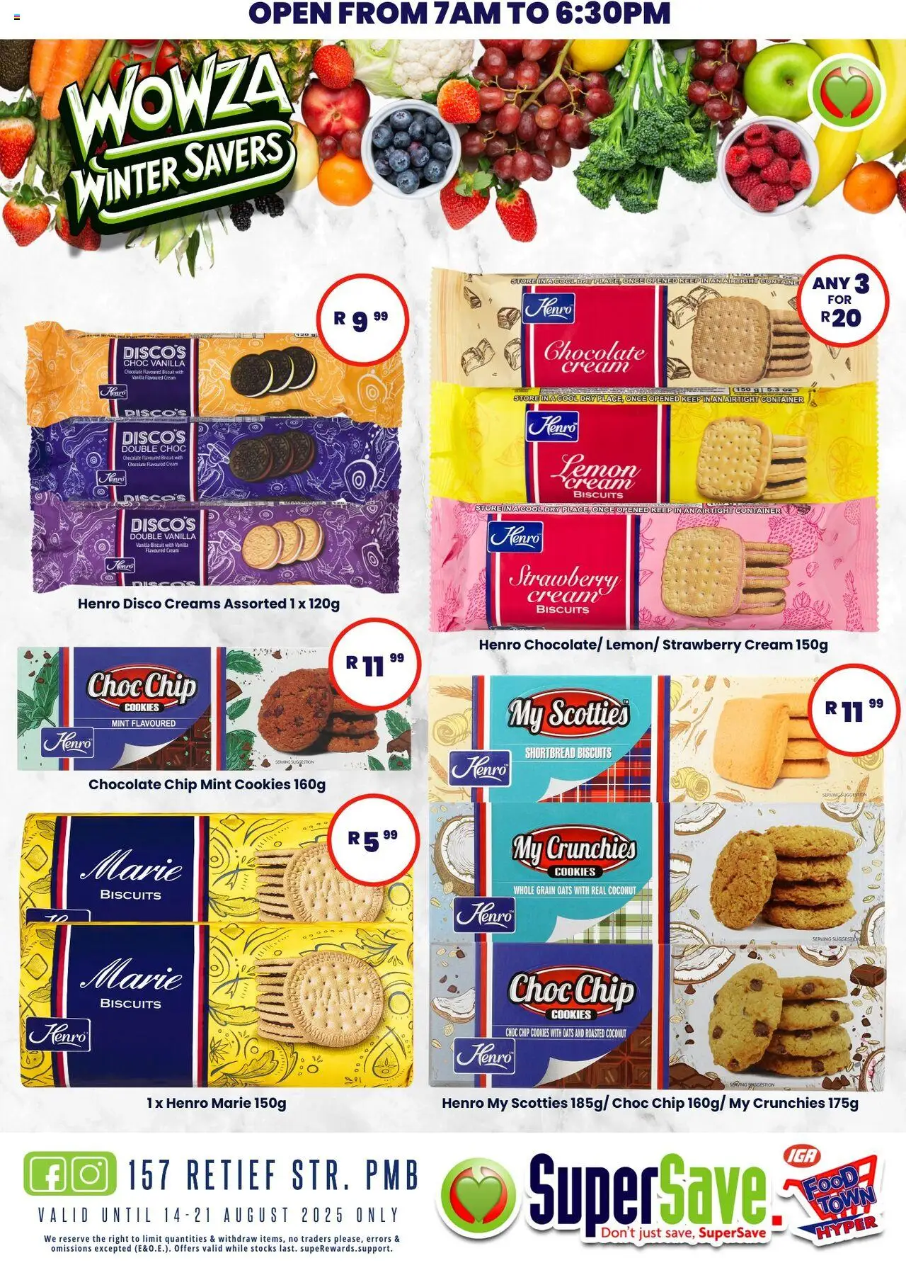 Super Save Specials │ valid from 14.08.2025 | Page: 57 | Products: Oats, Chocolate, Cream, Lemon