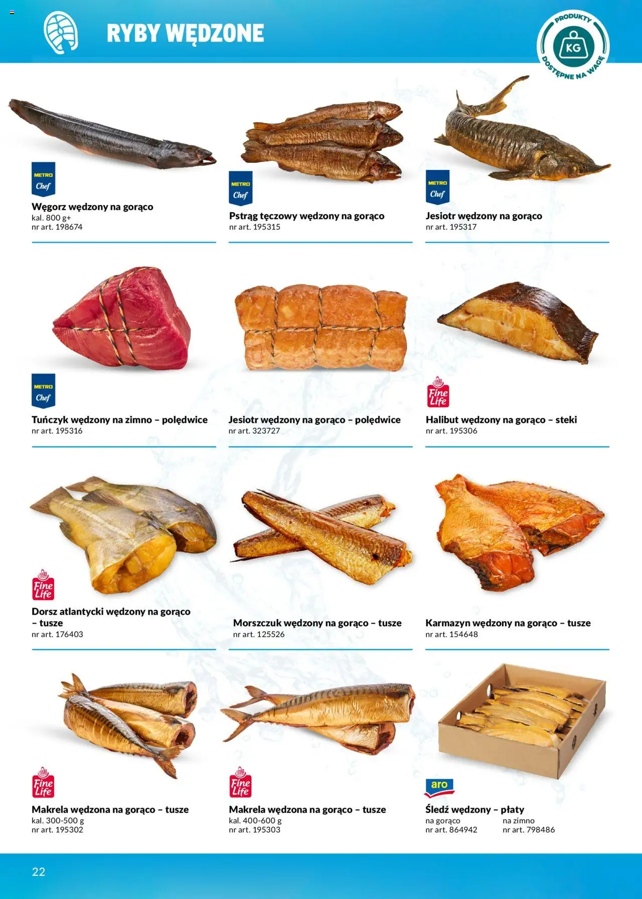 Makro Gazetka - Ryby i owoce morza od 01.05.2025 | Strona: 22 | Produkty: Steki, Dorsz, Halibut, Ryby