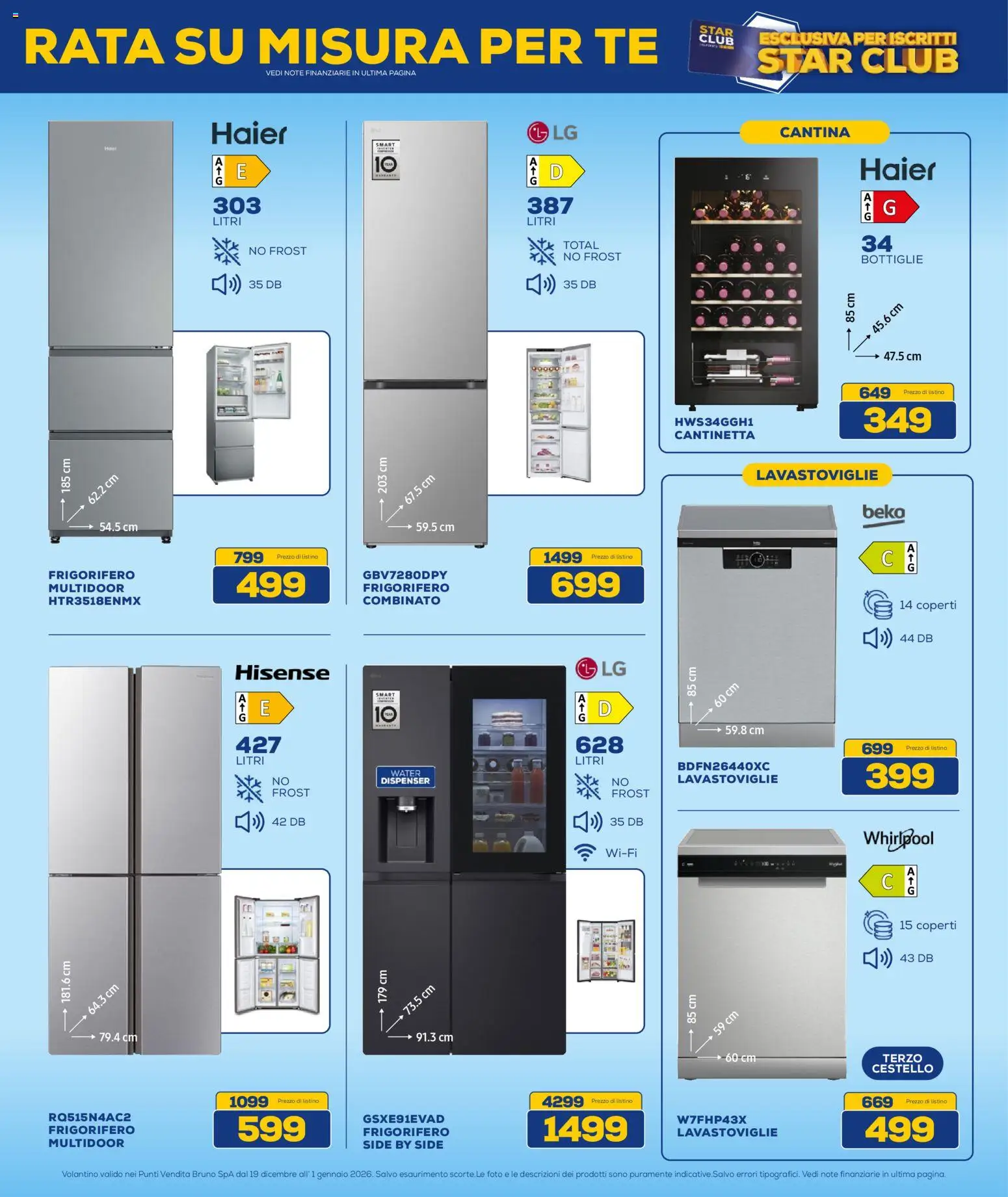 Volantino Euronics del 19.12.2025 | Pagina: 16 | Prodotti: Tè, Lavastoviglie, Frigorifero