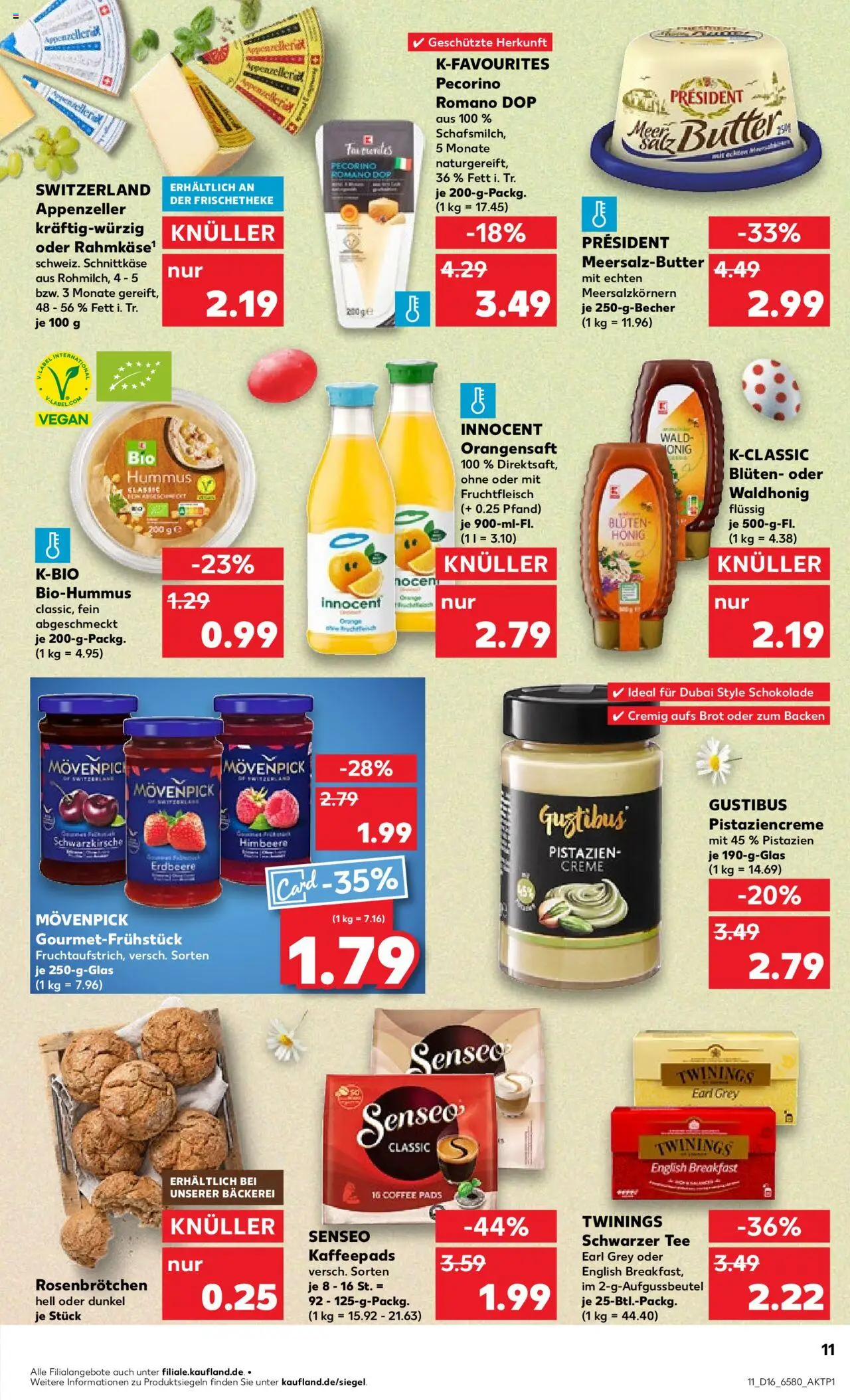 Kaufland - Hamburg, Bergedorfer Straße 106 - gültig ab dem 17.04.2025 | Seite: 11 | Produkte: Kaffeepads, Bäckerei, Pistazien, Brot
