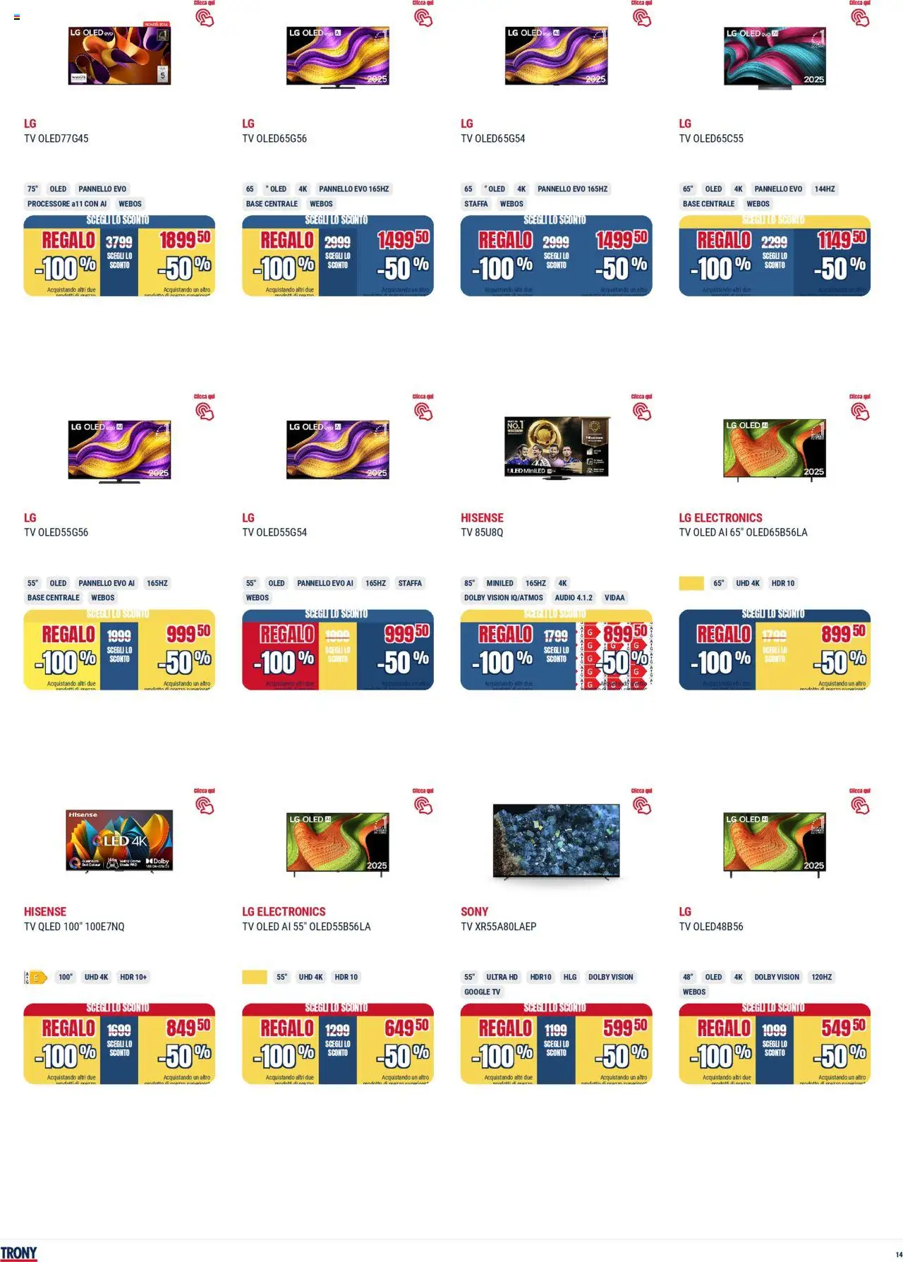 Volantino Trony del 03.07.2025 | Pagina: 14 | Prodotti: TV, Audio