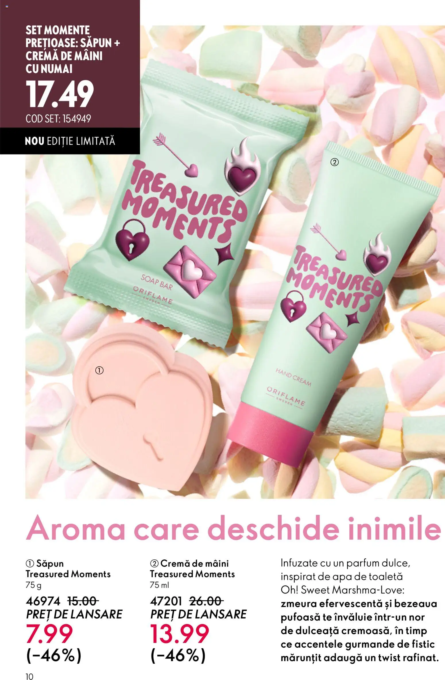 Noul catalog Oriflame – valabil de la 21.01.2026 | Pagină: 10 | Produse: Toaletă, Apă de toaletă, Cremă de mâini, Săpun