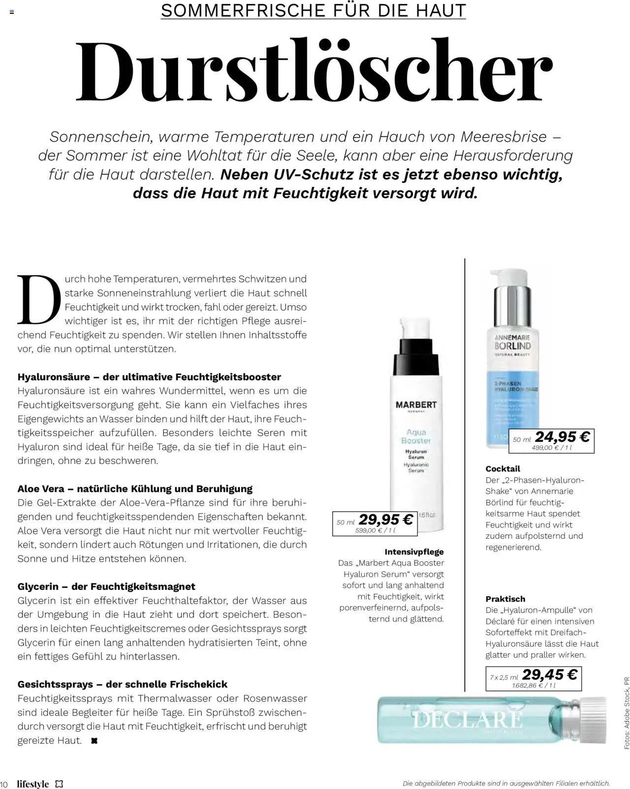 Müller  Lifestyle - gültig ab dem 11.07.2025 | Seite: 10 | Produkte: Durstloscher, Wasser, Serum