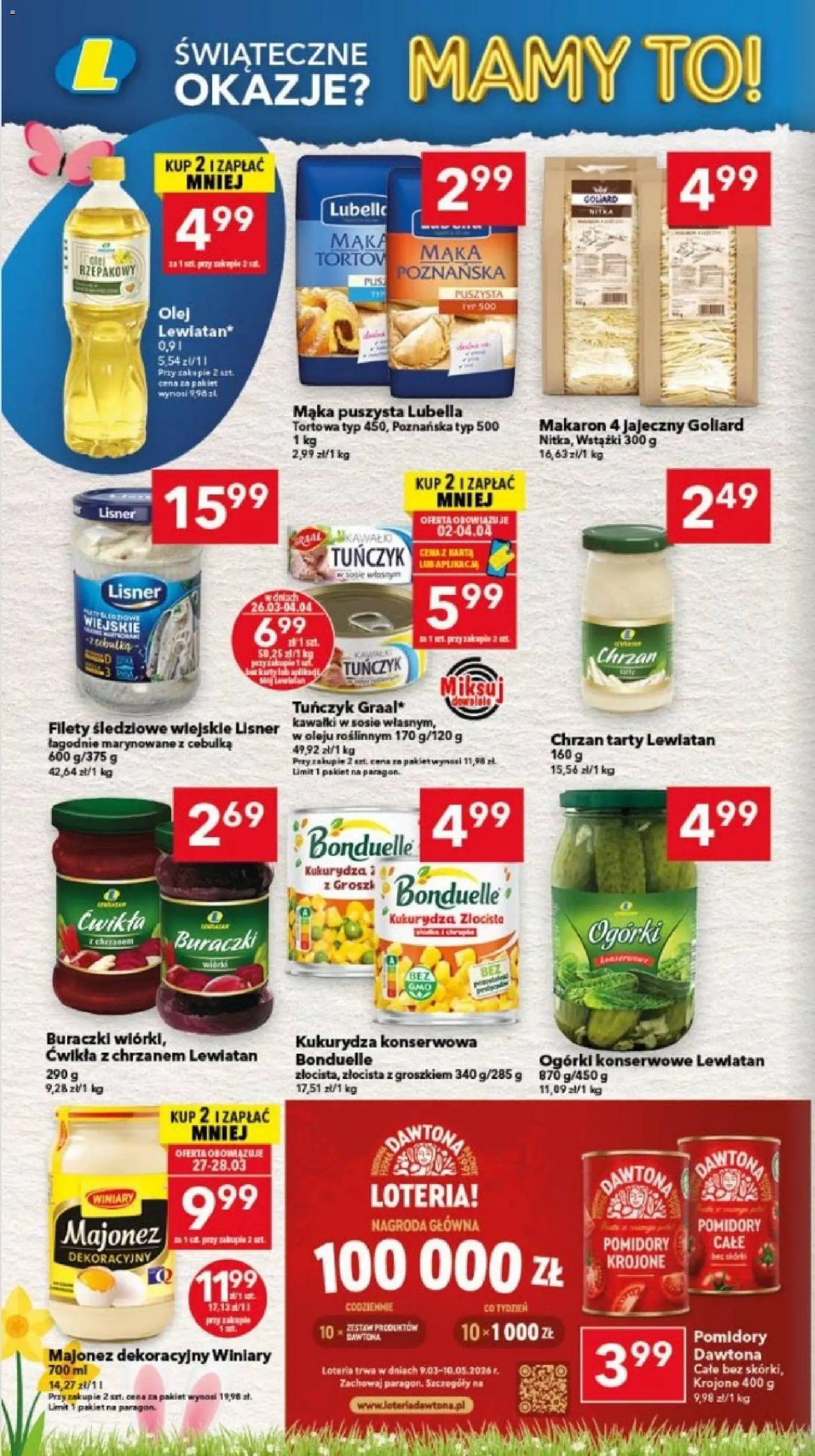 Lewiatan gazetka - Gdańsk od 26.03.2026 | Strona: 8 | Produkty: Karta, Tuńczyk, Chrzan, Ogórki