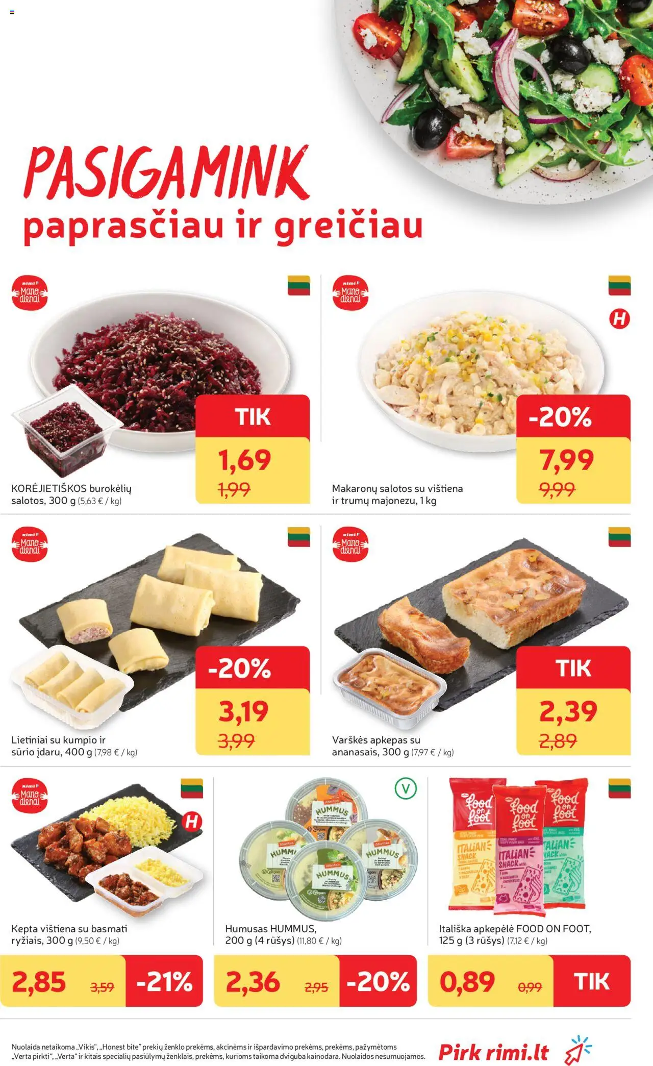 Rimi - Leidinys│galioja nuo 29.07.2025 | Puslapis: 15 | Prekių: Salotos, Vištiena