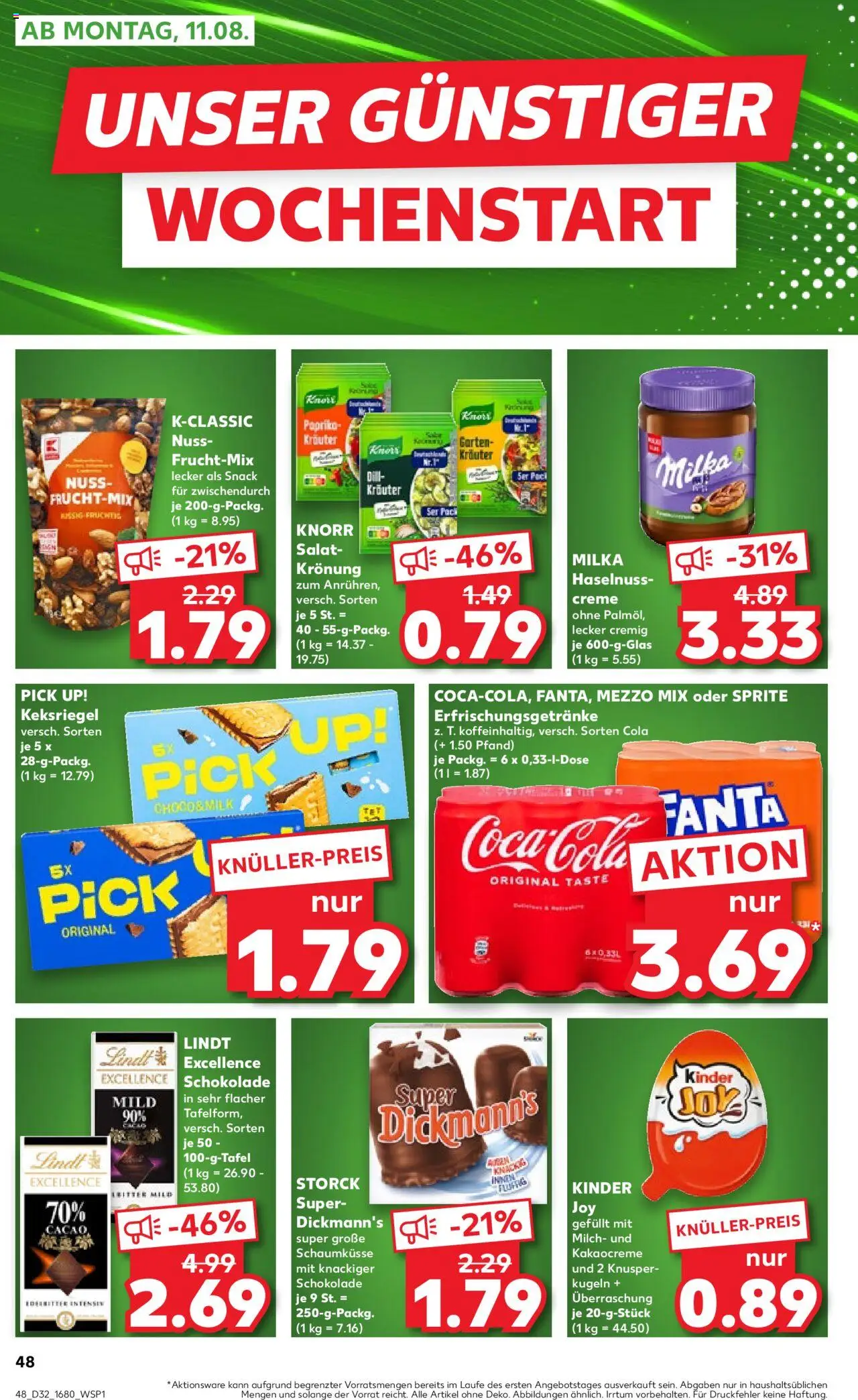Kaufland prospekt Speyer	 - gültig ab dem 07.08.2025 | Seite: 48 | Produkte: Mezzo mix, Cola, Kinder joy, Paprika
