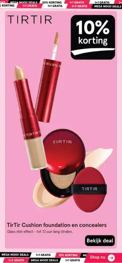 TirTir Cushion foundation en concealers, Glass skin effect - tot 72 uur lang stralen. - Voorbeeld van een folder van Etos, geldig van 26.01.2026 | Pagina: 67 | Producten: Foundation