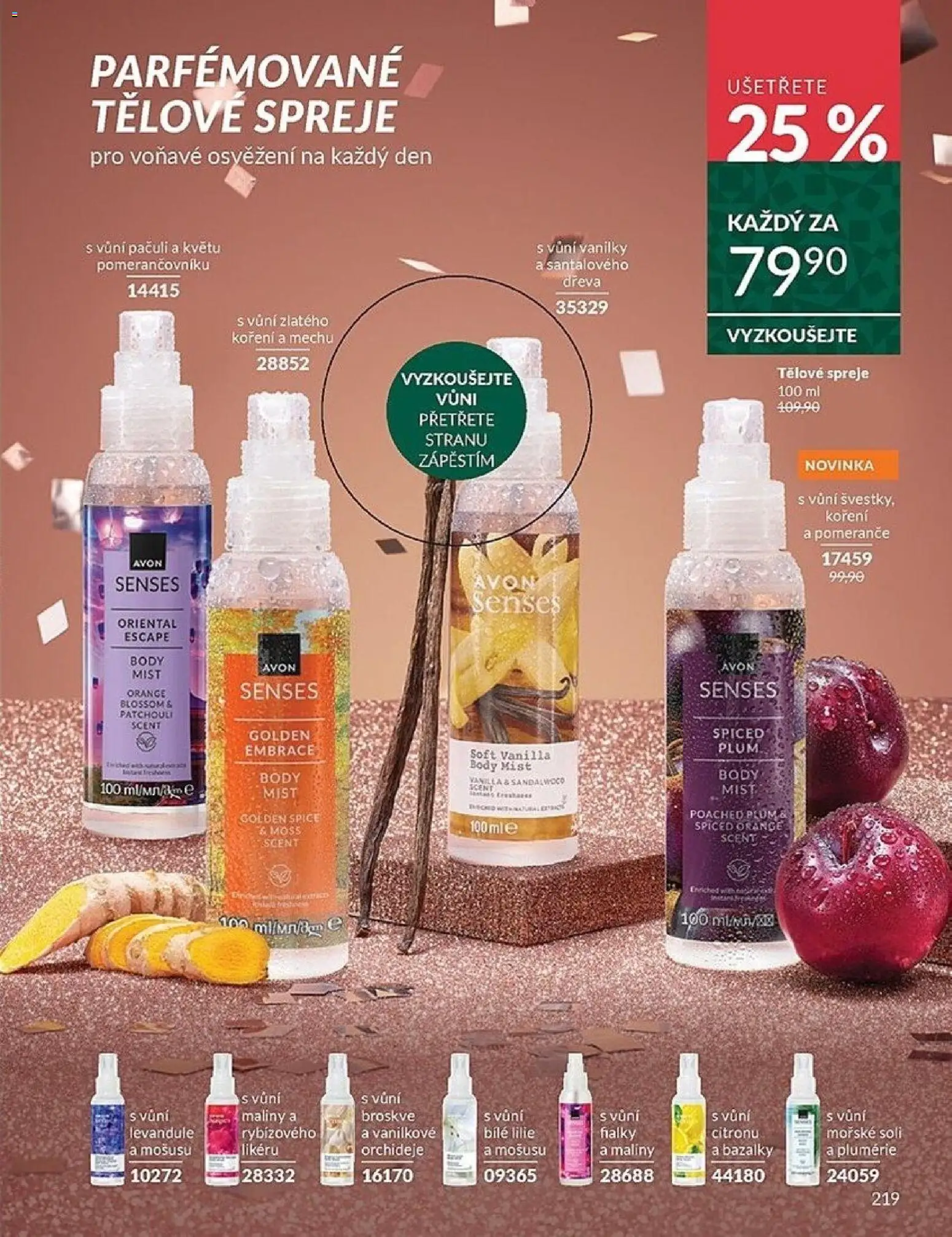 Avon Black Friday od 01.11.2025 | Strana: 219 | Produkty: Pomeranče, Broskve, Maliny, Body