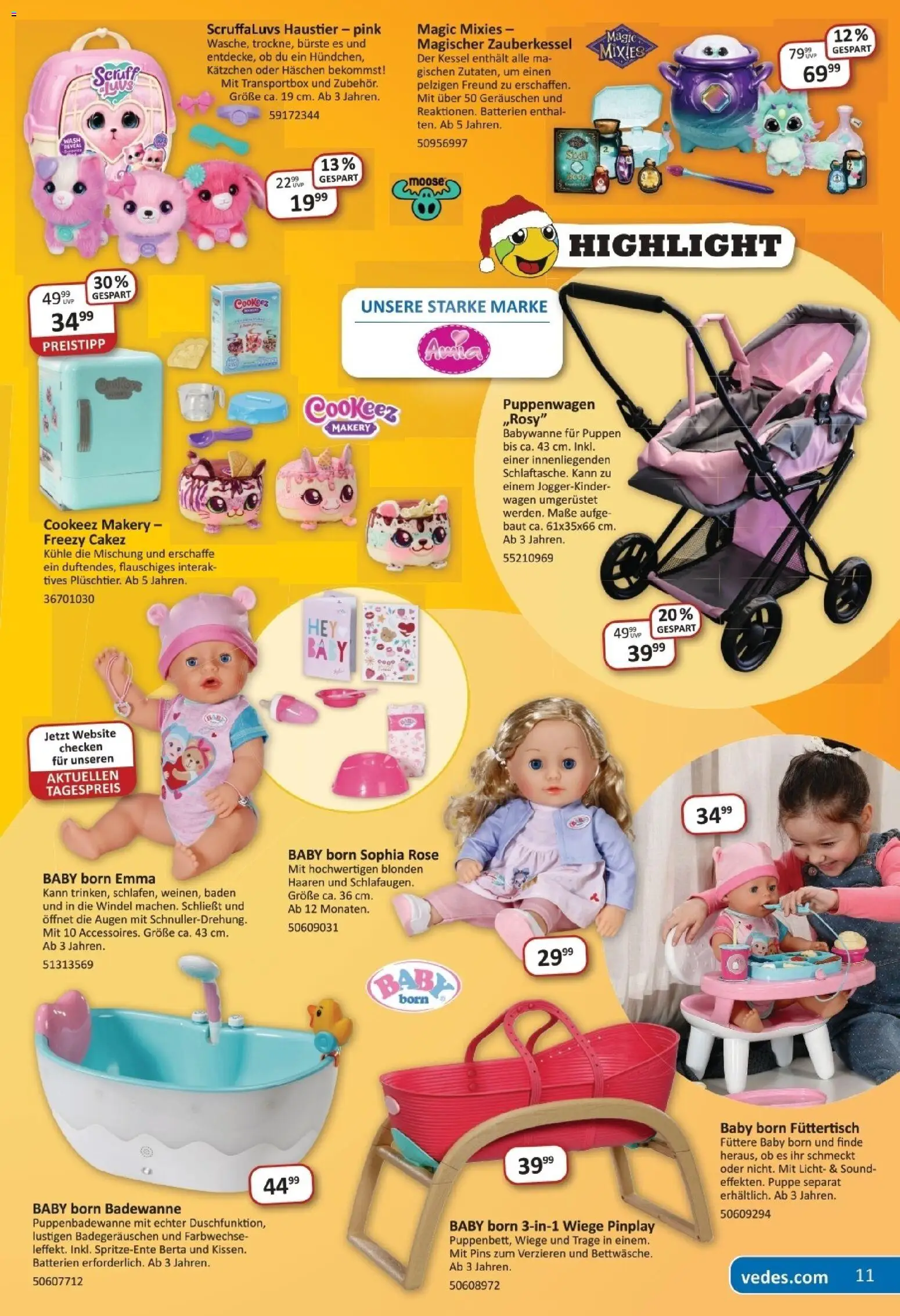 Vedes Weihnachtsflyer  – gültig ab 19.11.2025 | Seite: 11 | Produkte: Batterien, Bürste