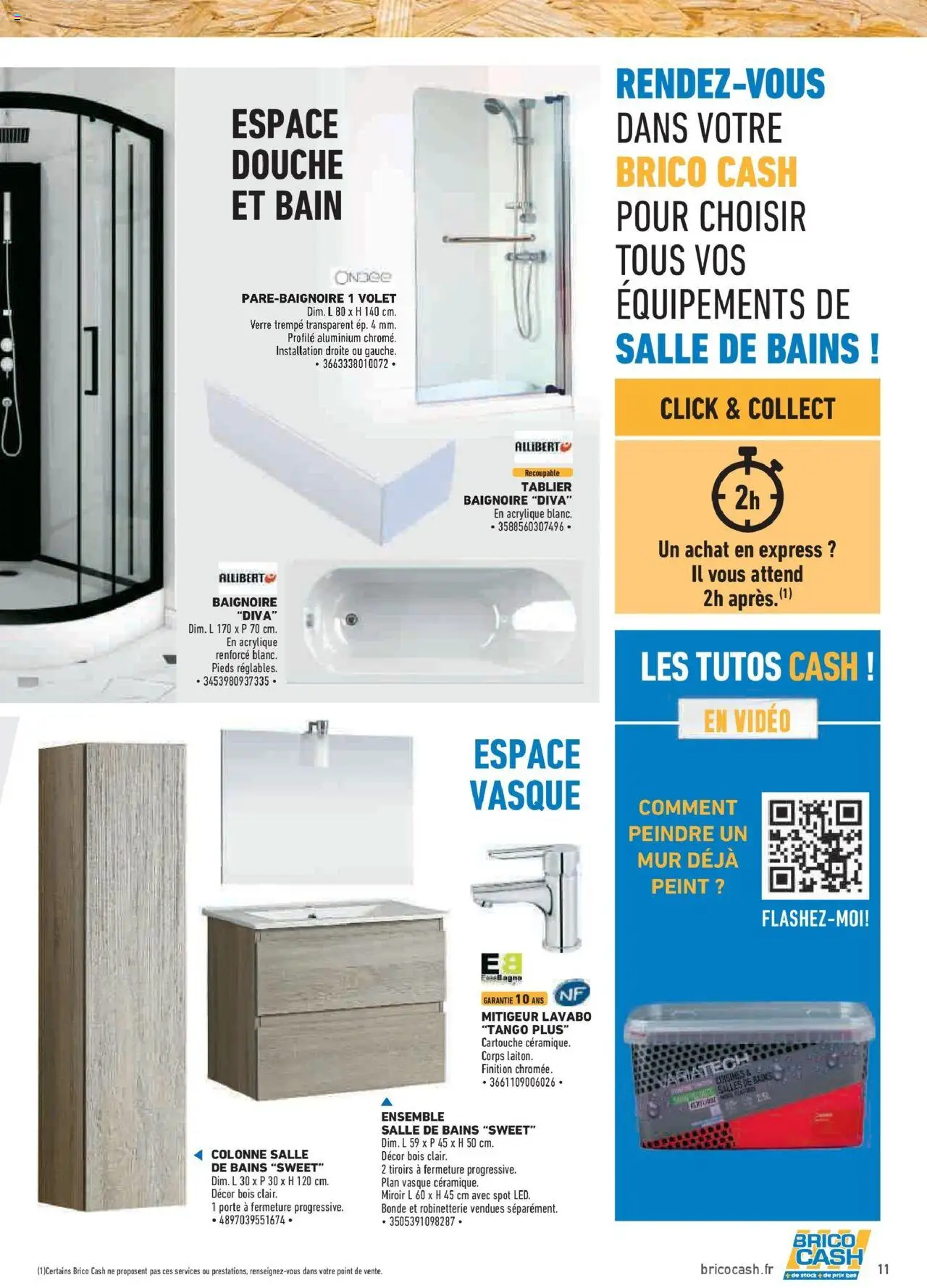 {H1} | Page: 11 | Produits: Tablier, Porte, Lavabo, Cartouche