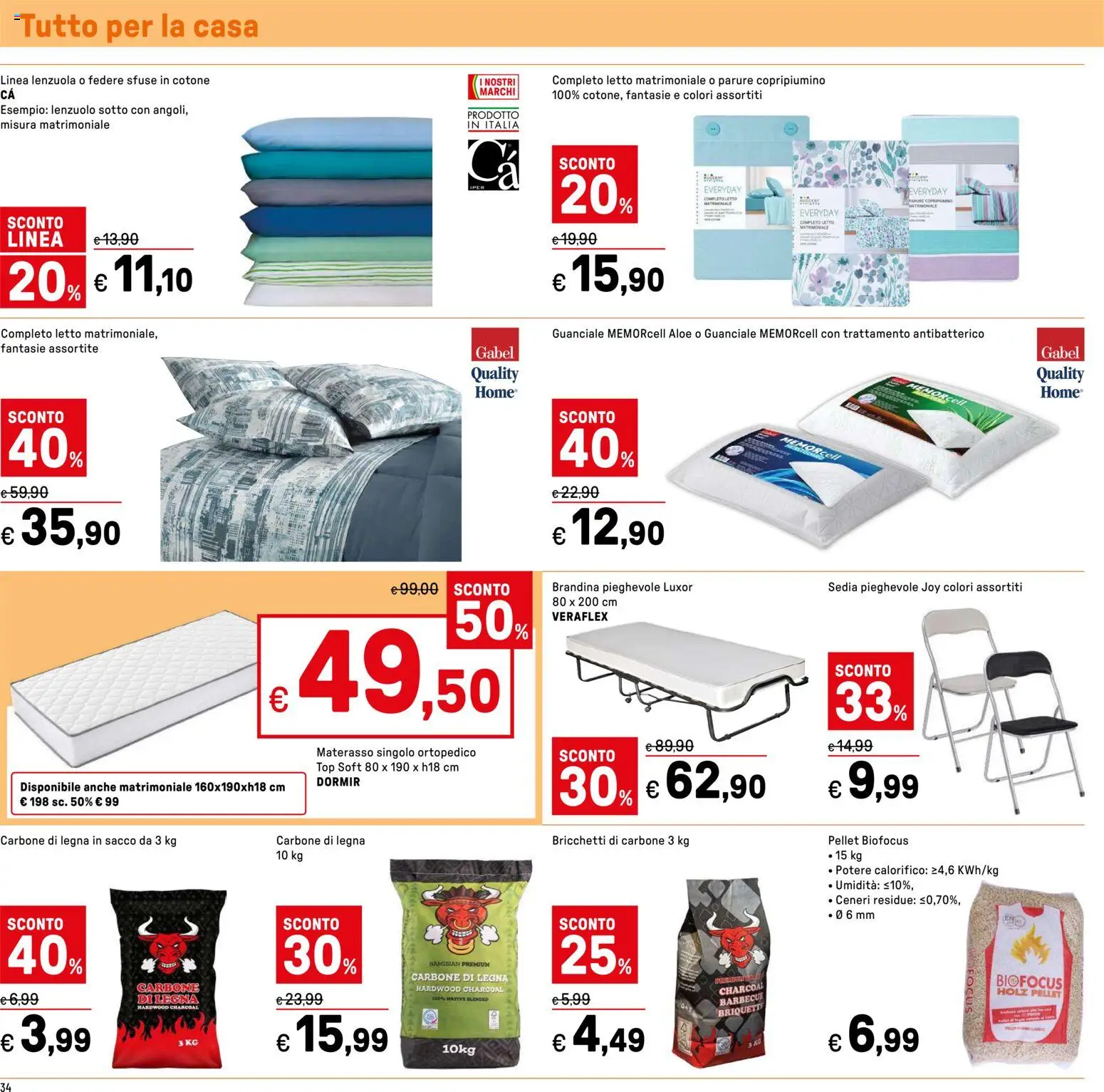 Volantino Iper del 27.03.2026 | Pagina: 34 | Prodotti: Barbecue, Top, Letto, Sedia