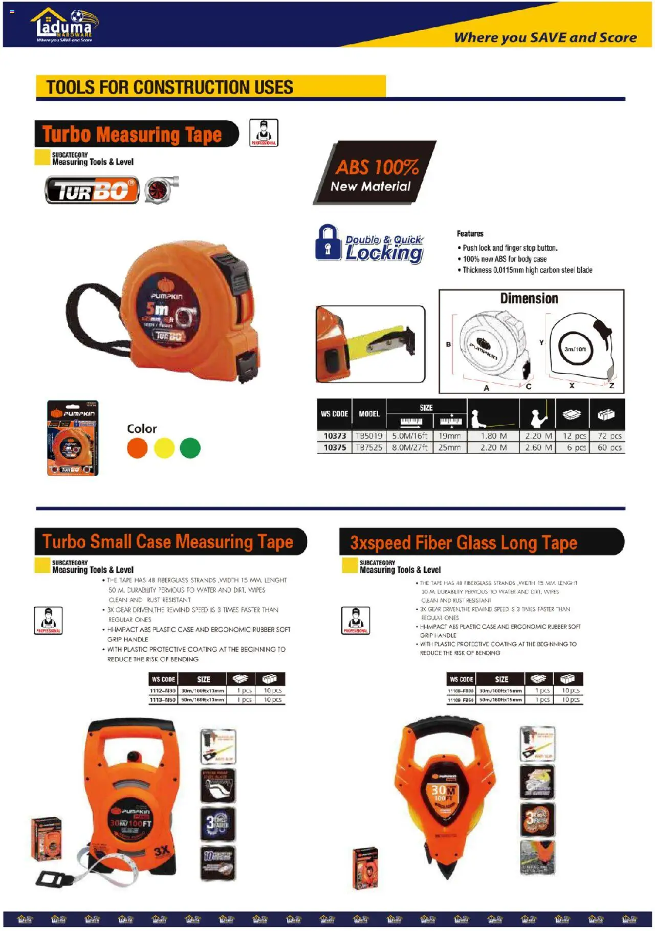 New Laduma Hardware catalogue – valid from 01.06.2024 | Page: 7 | Products: Case, Lock, Water, Tape