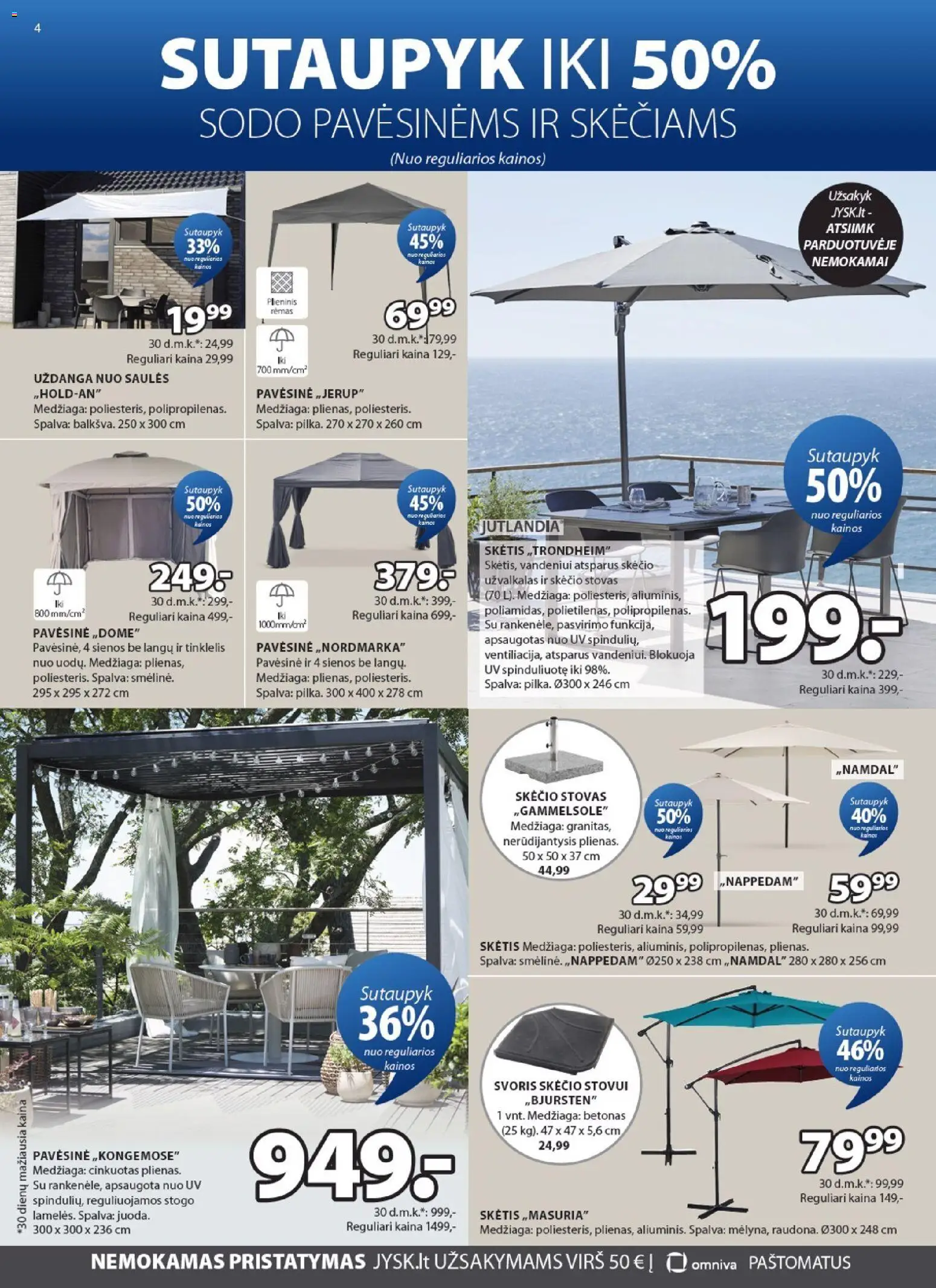 JYSK akcijos nuo 28.04.2026 | Puslapis: 4 | Prekių: Skėtis, Stovas, Užvalkalas