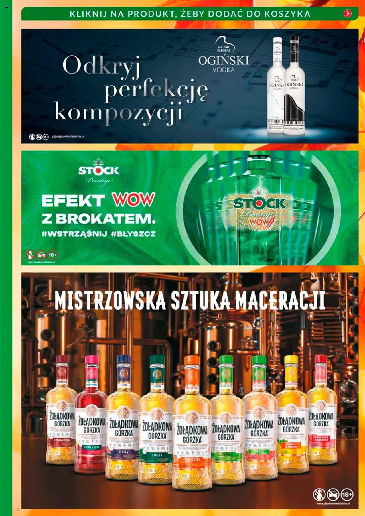 Eurocash Gazetka - Katalog Alkoholowy od 01.10.2025 | Strona: 6 | Produkty: Ogiński, Mięta, Vodka