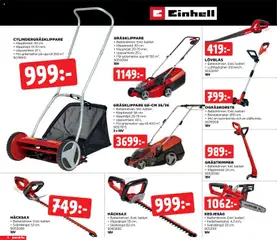 Jem & Fix erbjudanden - Förhandsvisning av reklamblad från butik Jem & Fix aktuell från 16.03.2026 | Sida: 6 | Produkter: Gräsklippare, Grästrimmer, Häcksax, Lövblås