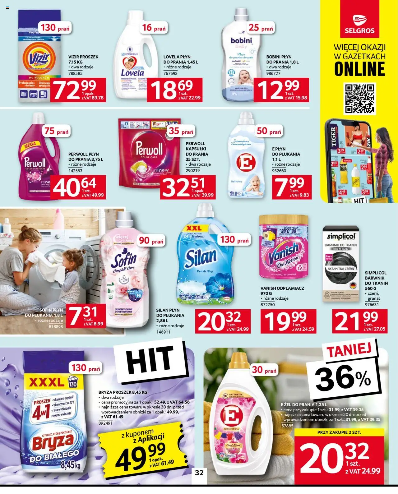 Selgros cash&carry Gazetka od 14.08.2025 | Strona: 32 | Produkty: Vanish, Lovela, Odplamiacz, Detergent