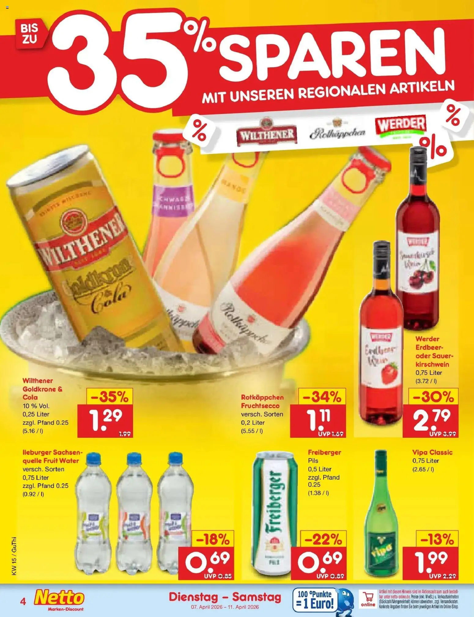 Netto Marken-Discount Prospekt Thiendorf	 – gültig ab 05.04.2026 | Seite: 27 | Produkte: Cola, Wilthener, Pils, Rotkäppchen