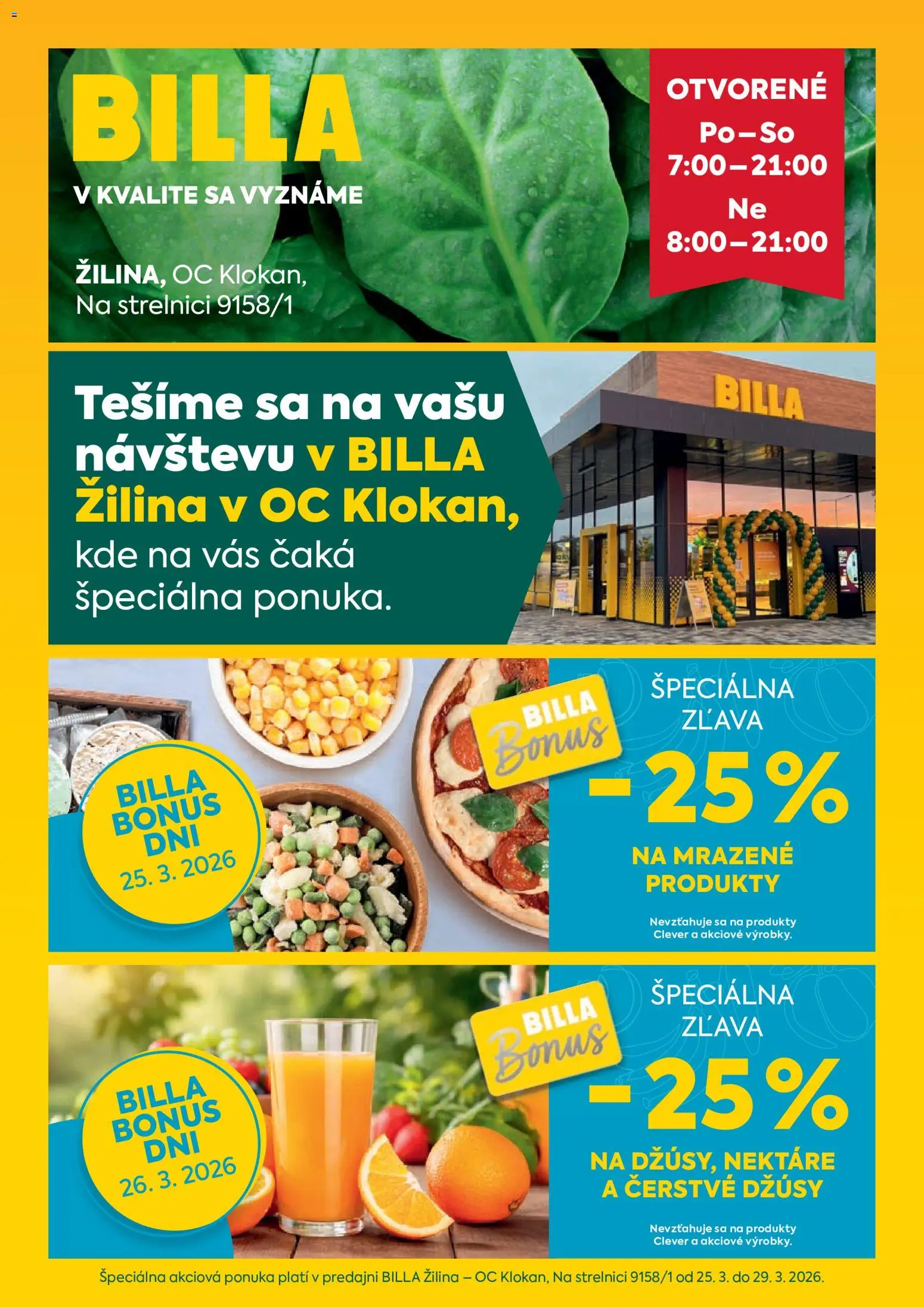 Nové Billa akcie – leták je platný od 25.03.2026 | Strana: 1