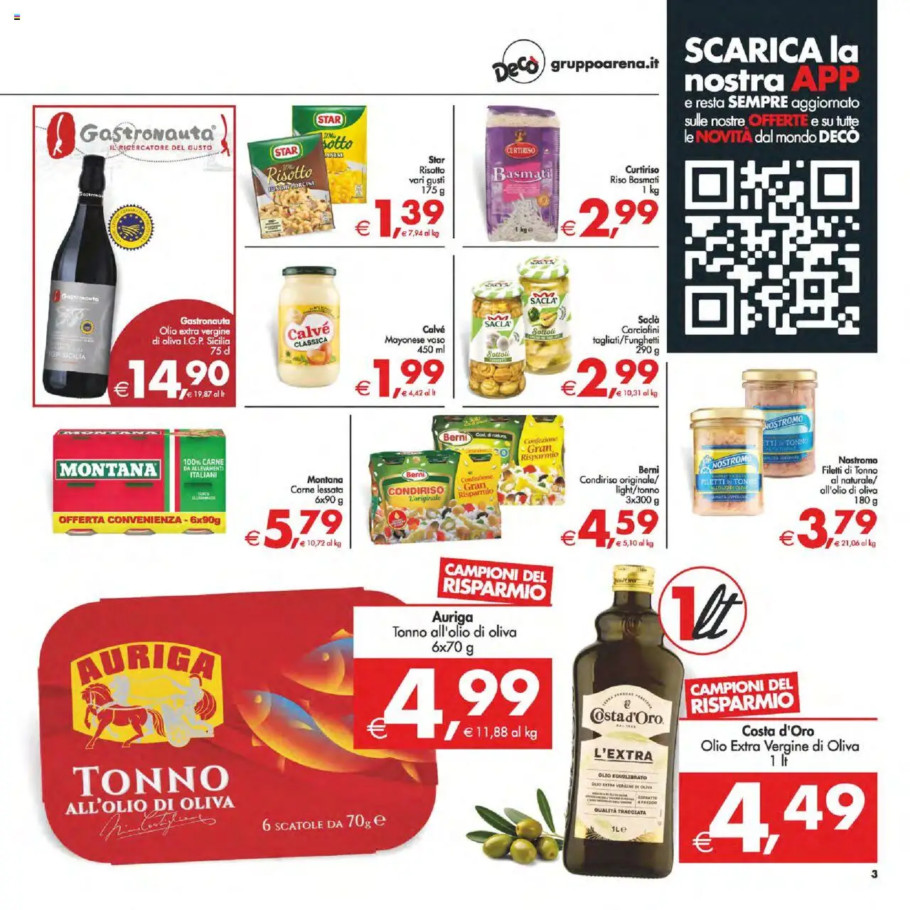 Volantino Decò del 02.09.2025 | Pagina: 3 | Prodotti: Riso Basmati, Funghi, Tonno, Vaso