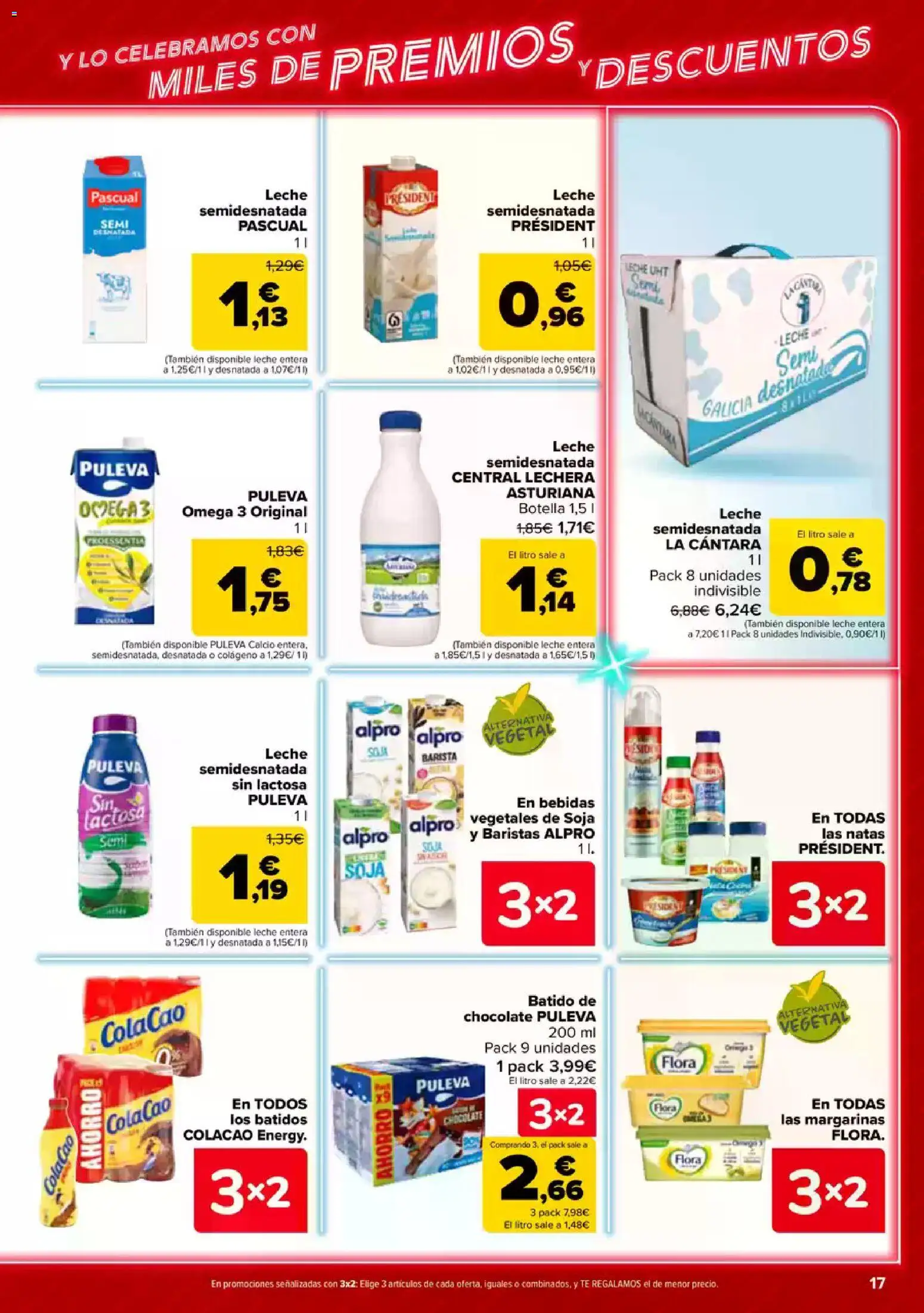 Carrefour folleto │ válido desde el 23.04.2026 | Página: 17 | Productos: Leche entera, Δοχείο φοντί, Chocolate, Té
