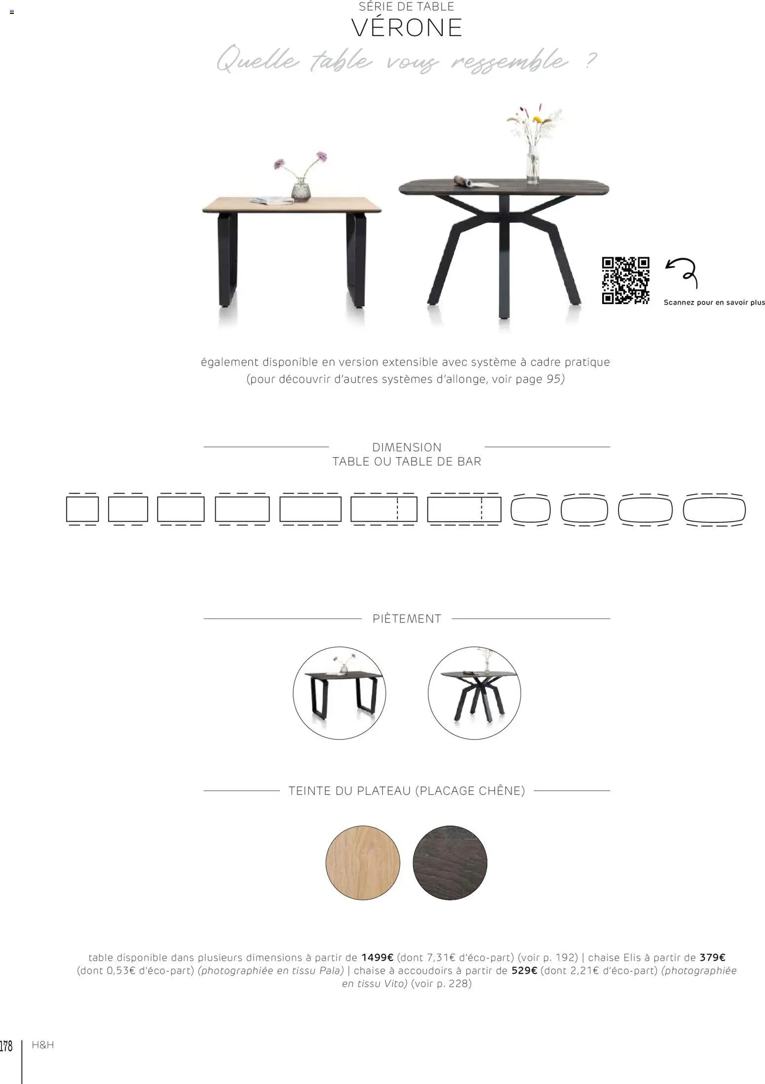 {H1} | Page: 178 | Produits: Plateau, Table, Chaise, Cadre