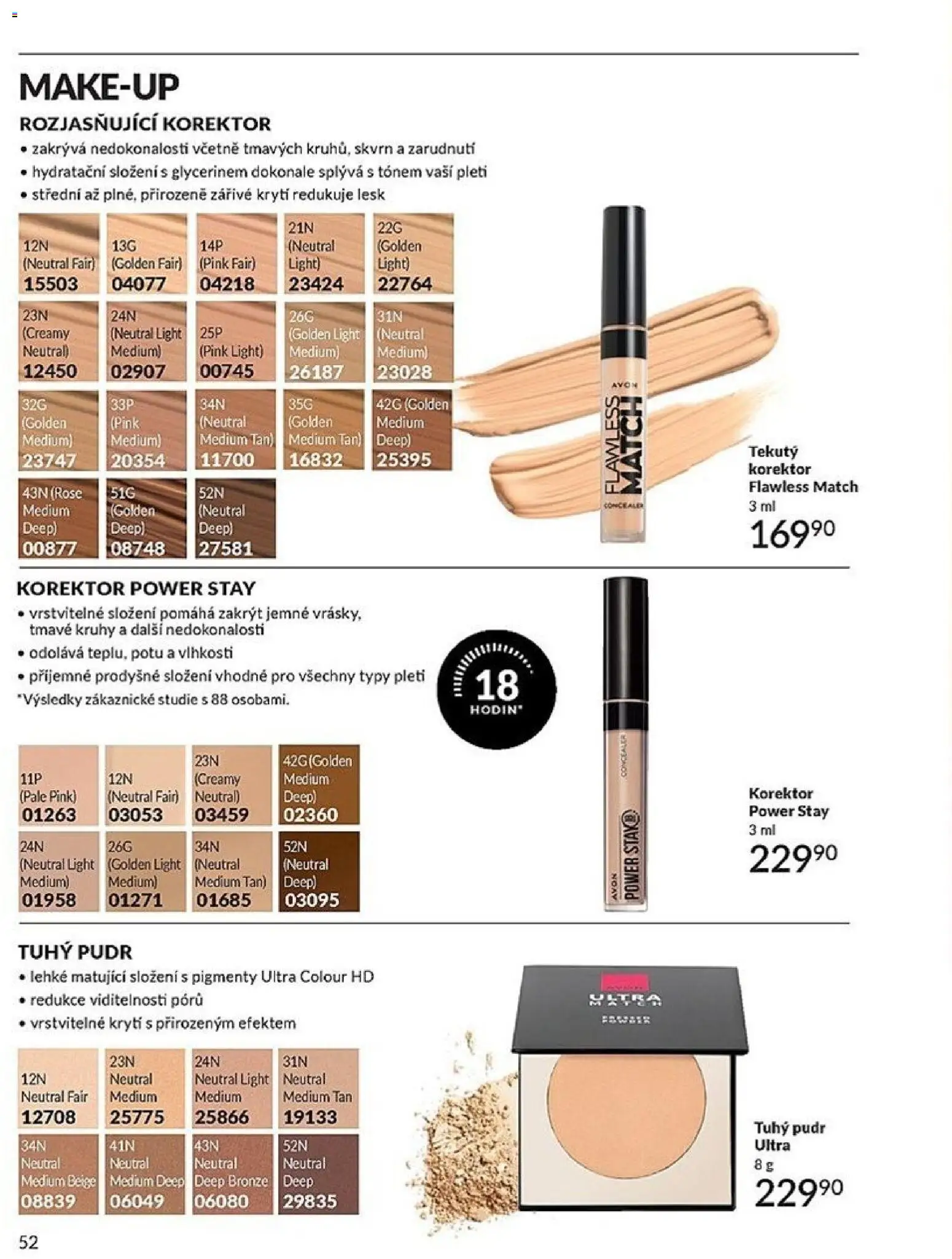 Avon katalog 1/2026 od 01.01.2026 | Strana: 52 | Produkty: Makeup, Korektor, Pudr