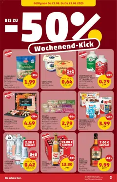 Penny Markt Flugblatt gültig ab 21.08.2025 | Seite: 2 | Produkte: Milch