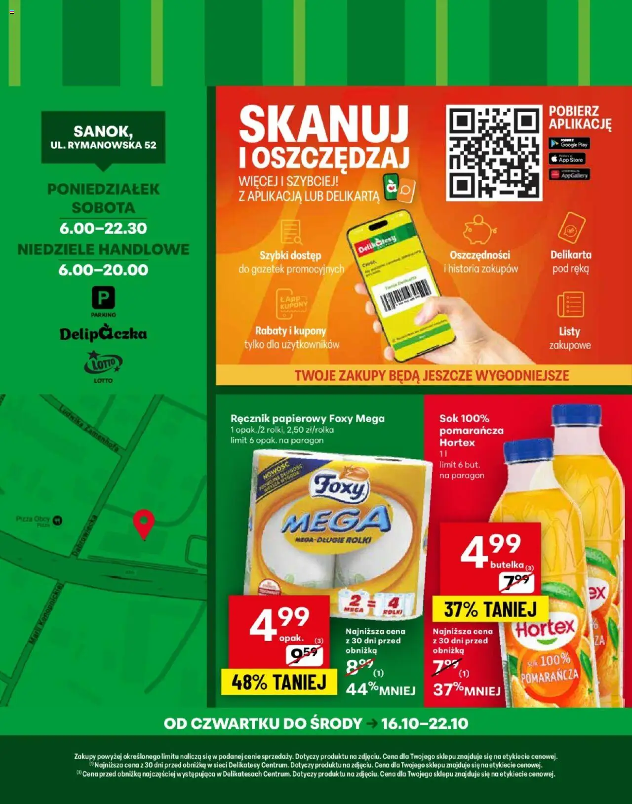 Delikatesy Centrum Gazetka - Sanok Otwarcie od 16.10.2025 | Strona: 4 | Produkty: Rolki, Delikatesy, Pizza, Sok
