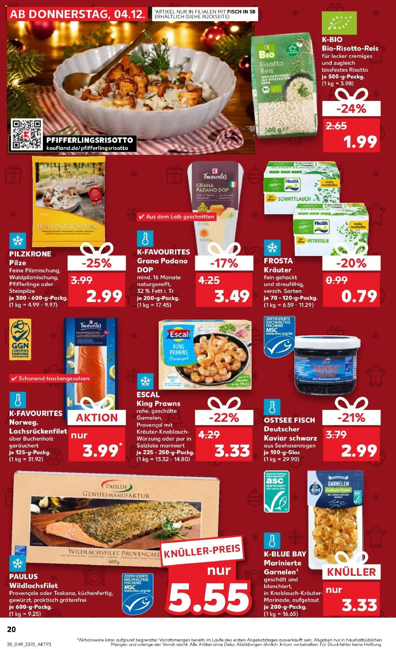 Kaufland prospekt Weimar	 – gültig ab 08.12.2025 | Seite: 20 | Produkte: Garnelen, Fisch, Petersilie, Reis
