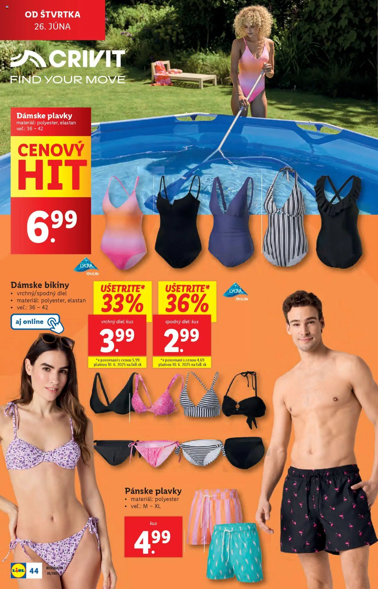 Lidl leták │ platný od 23.06.2025 | Strana: 54 | Produkty: Plavky, Dámske plavky, Pánske plavky