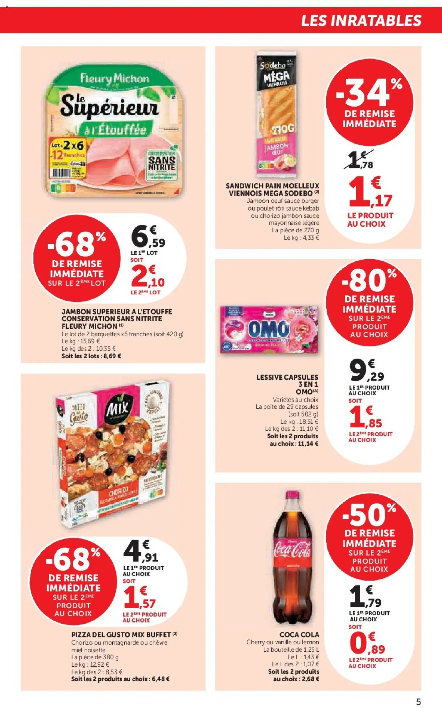 {H1} | Page: 5 | Produits: Sandwich, Miel, Pain, Pizza