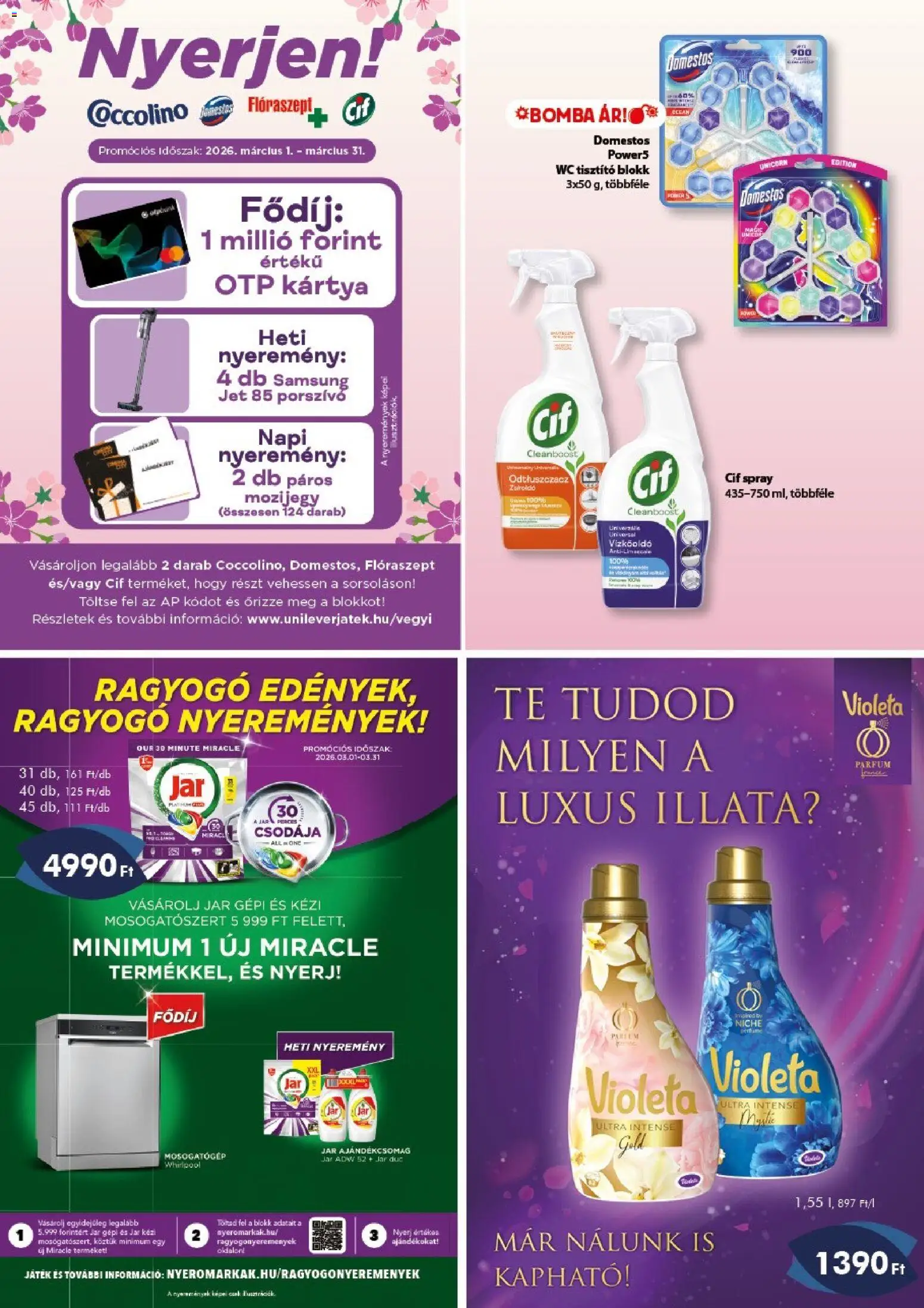 Azur akciós ujság - amely érvényes a következő dátumtól: 04.03.2026 | Oldal: 2 | Termékek: Játék, Mosogatógép, Porszívó, Samsung