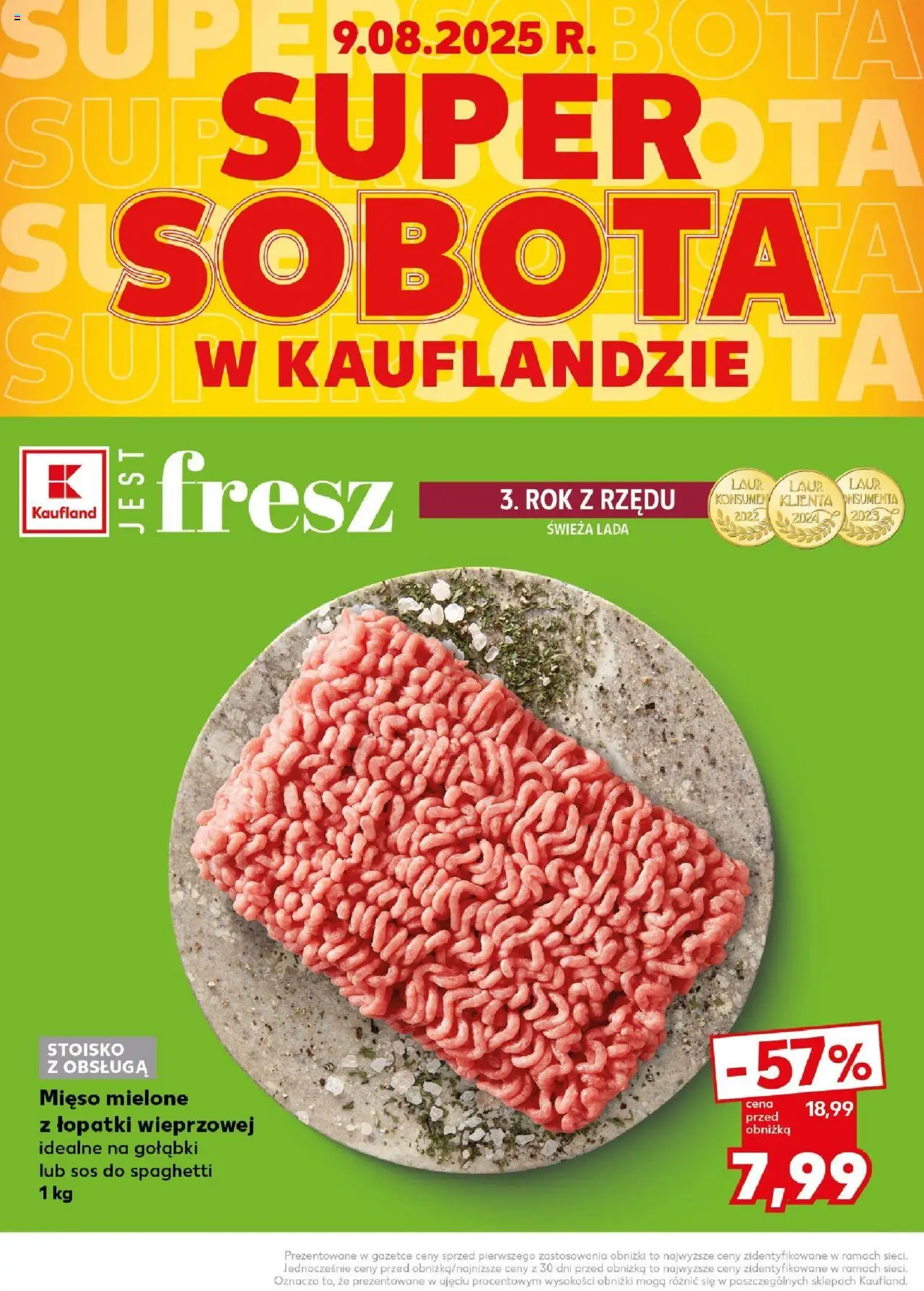 Kaufland gazetka - Super Sobota od 09.08.2025 | Strona: 2 | Produkty: Mięso, Mięso mielone, Sos do spaghetti, Sos