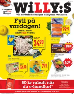 Willys - erbjudanden - Förhandsvisning av reklamblad från butik Willys aktuell från 04.08.2025
