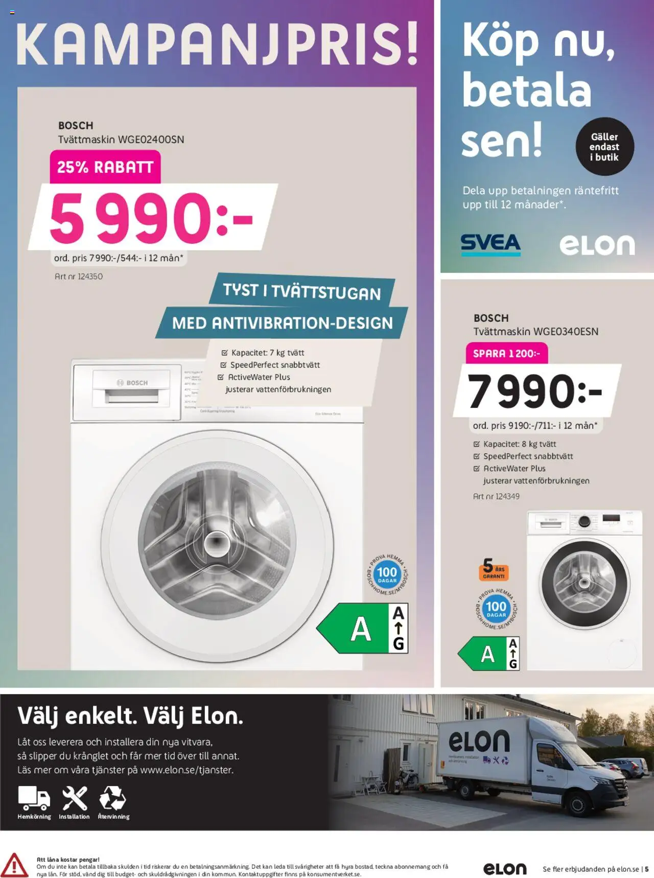 Elon reklamblad aktuell från 18.08.2025 | Sida: 5 | Produkter: Galler, Tvättmaskin