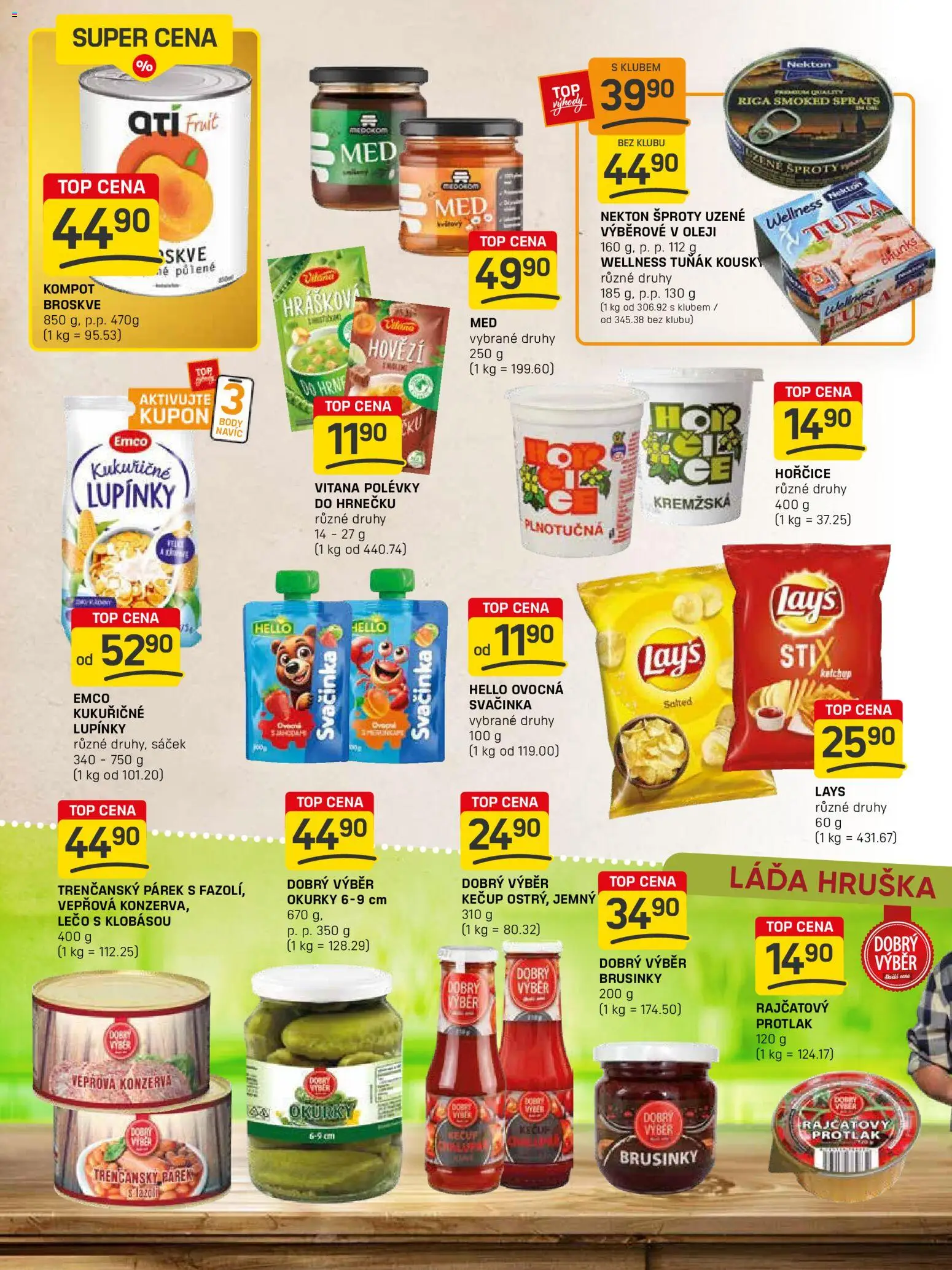 Flop leták - FlopTop od 02.01.2026 | Strana: 12 | Produkty: Okurky, Vepřová konzerva, Body, Sáček