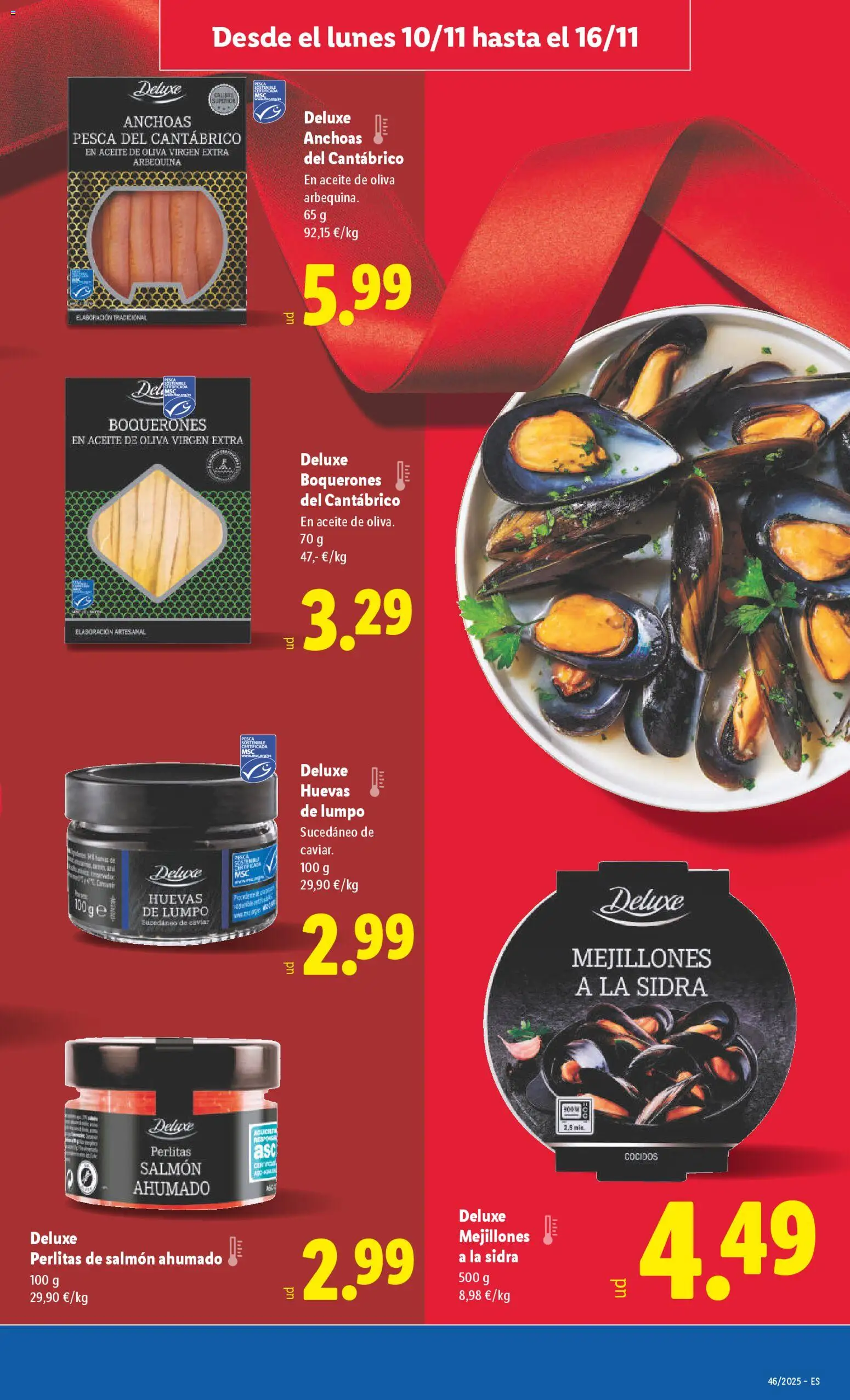 Lidl folleto │ válido desde el 10.11.2025 | Página: 25 | Productos: Sostén, Aceite, Aceite de oliva, Salmón ahumado