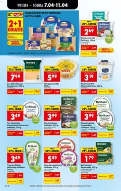 Pogląd oferty "Ser pleśniowy Camembert naturalny Delikate, 120 g, Camembert naturalny" - ważna od 07.04.2026 | Strona: 40
