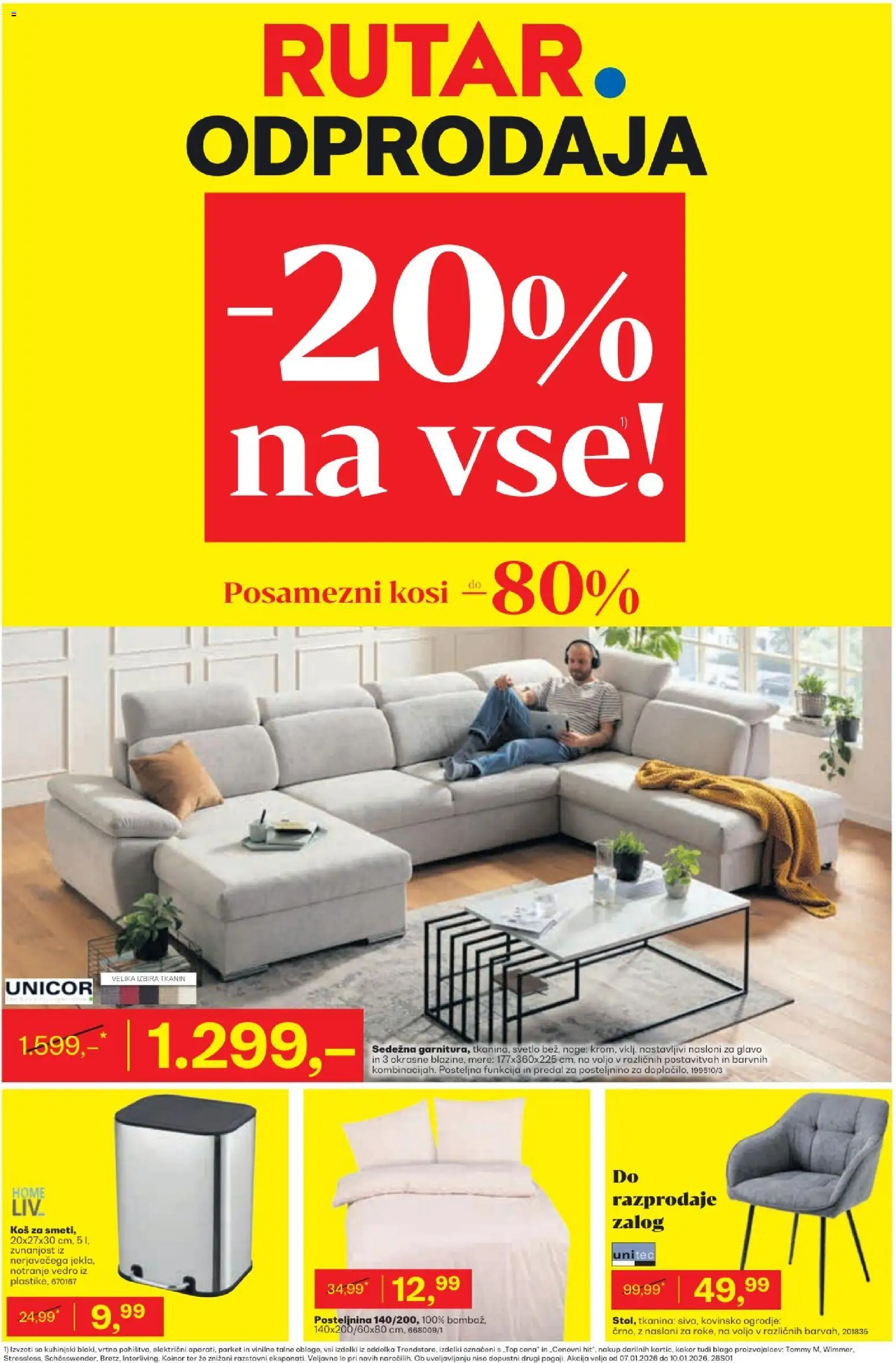 Novi Rutar katalog ponudbe – veljaven od 07.01.2026 | Stran: 1 | Izdelki: Kos, Vedro