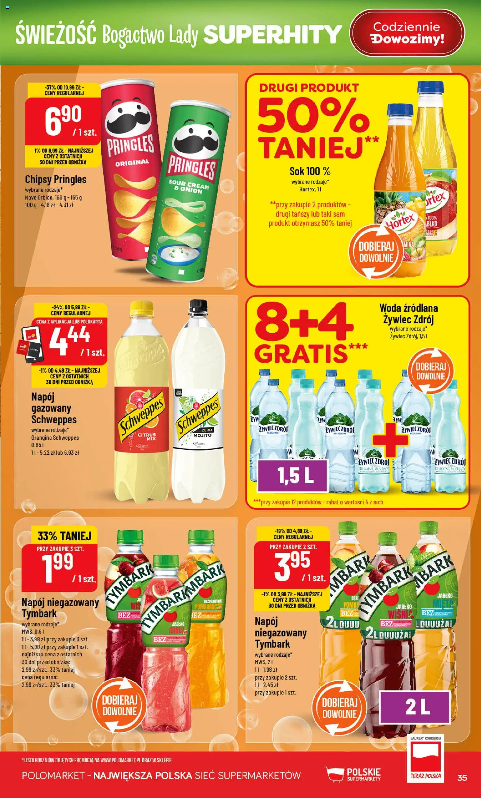 POLOmarket Gazetka od 14.01.2026 | Strona: 35 | Produkty: Chipsy, Sok, Pringles, Woda