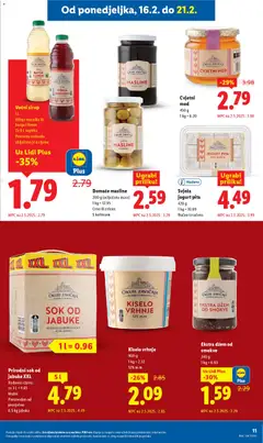 Prirodni sok od jabuke XXL, 5 l Redovna cijena za 3 L = 4.65 Mutni Proizveden od prosječno 8.5 kg jabuka - Pregled kataloga iz trgovine Lidl, vrijedi od 16.02.2026 | Stranica: 11 | Proizvodi: Jabuke, Džem, Limun, Bazga