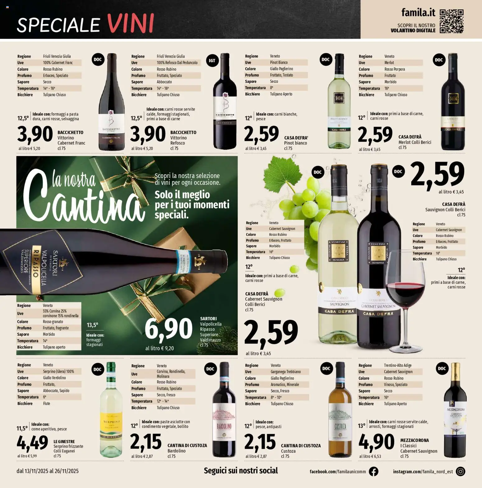 Volantino Famila del 13.11.2025 | Pagina: 22 | Prodotti: Pesce, Pasta, Profumo, Terra