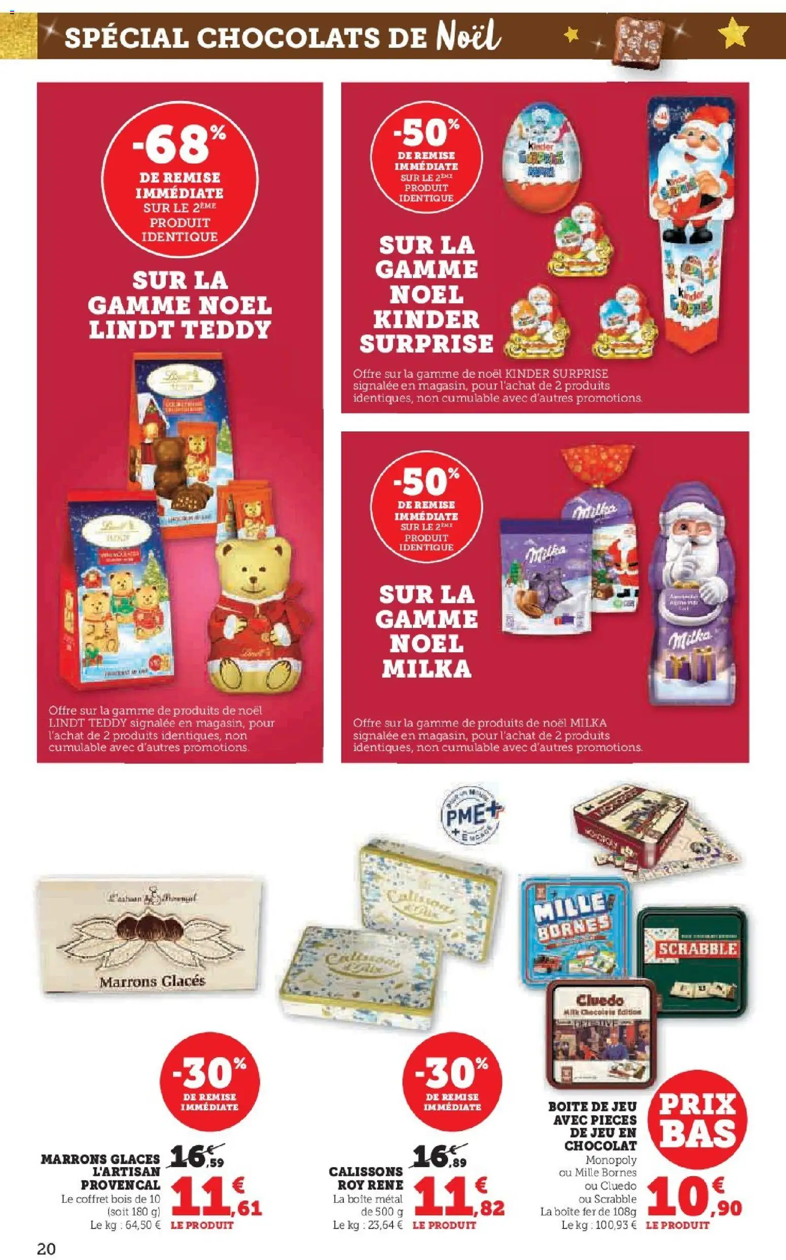 {H1} | Page: 20 | Produits: Glaces, Chocolats de noël, Marrons glacés, Lindt