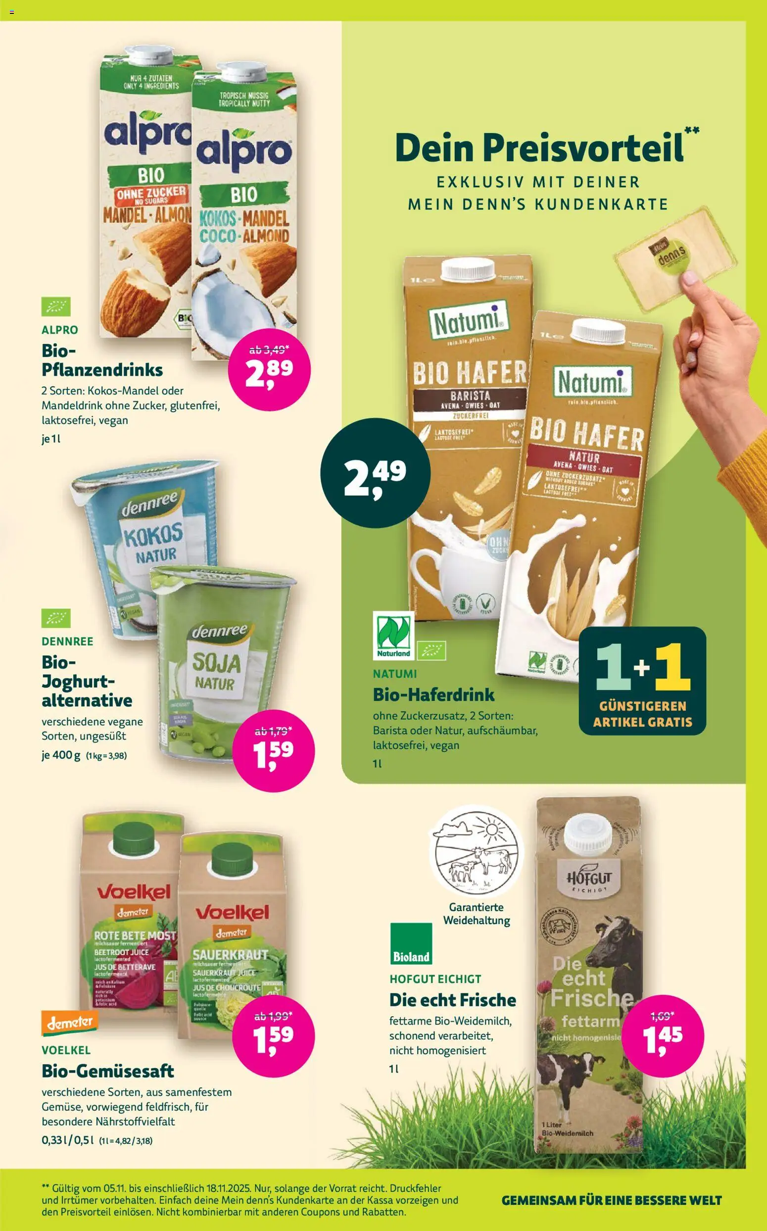 Denns BioMarkt Angebote gültig ab 05.11.2025 | Seite: 5 | Produkte: Zucker, Joghurt