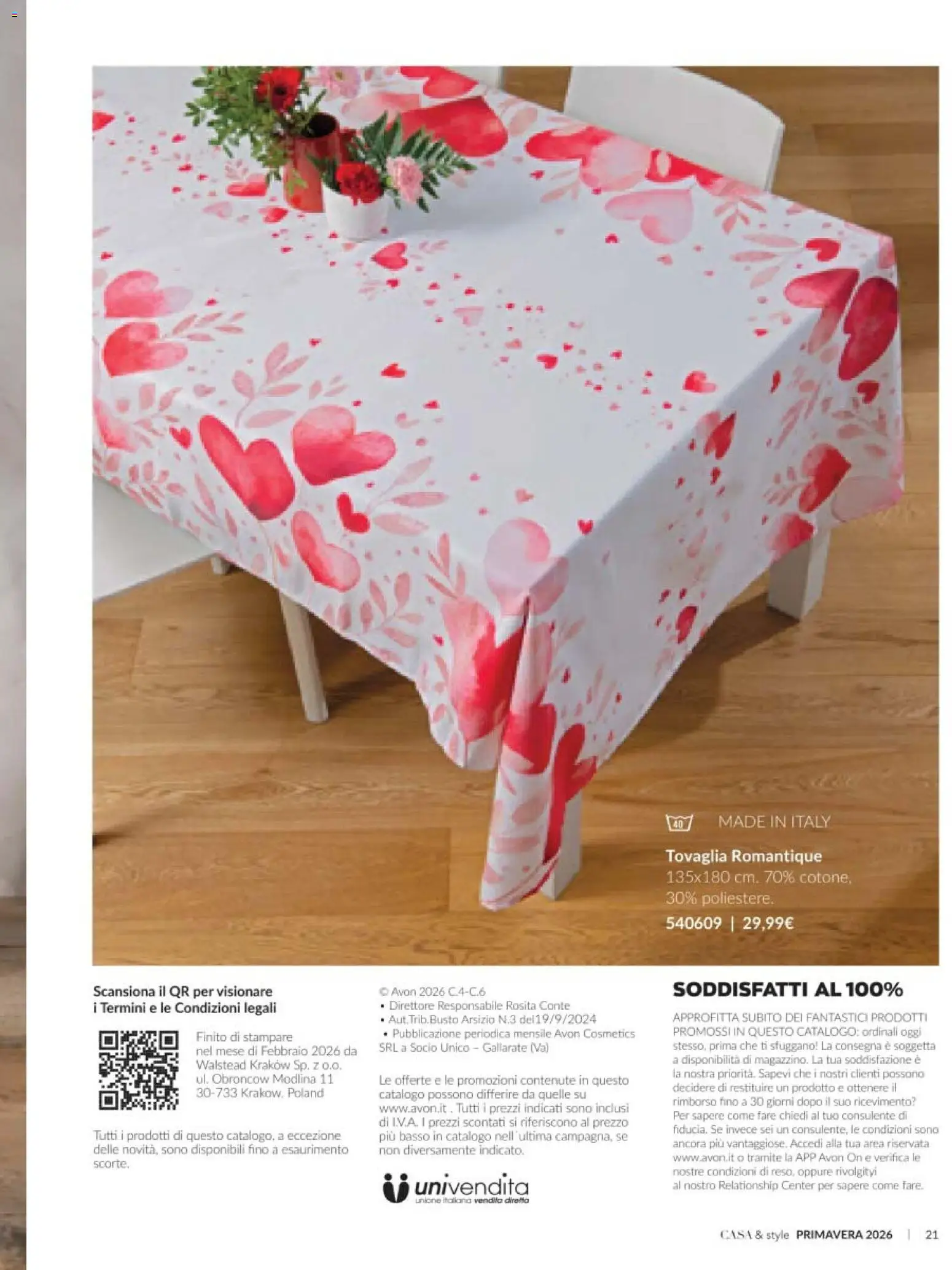Volantino Avon del 01.04.2026 | Pagina: 21 | Prodotti: Tovaglia