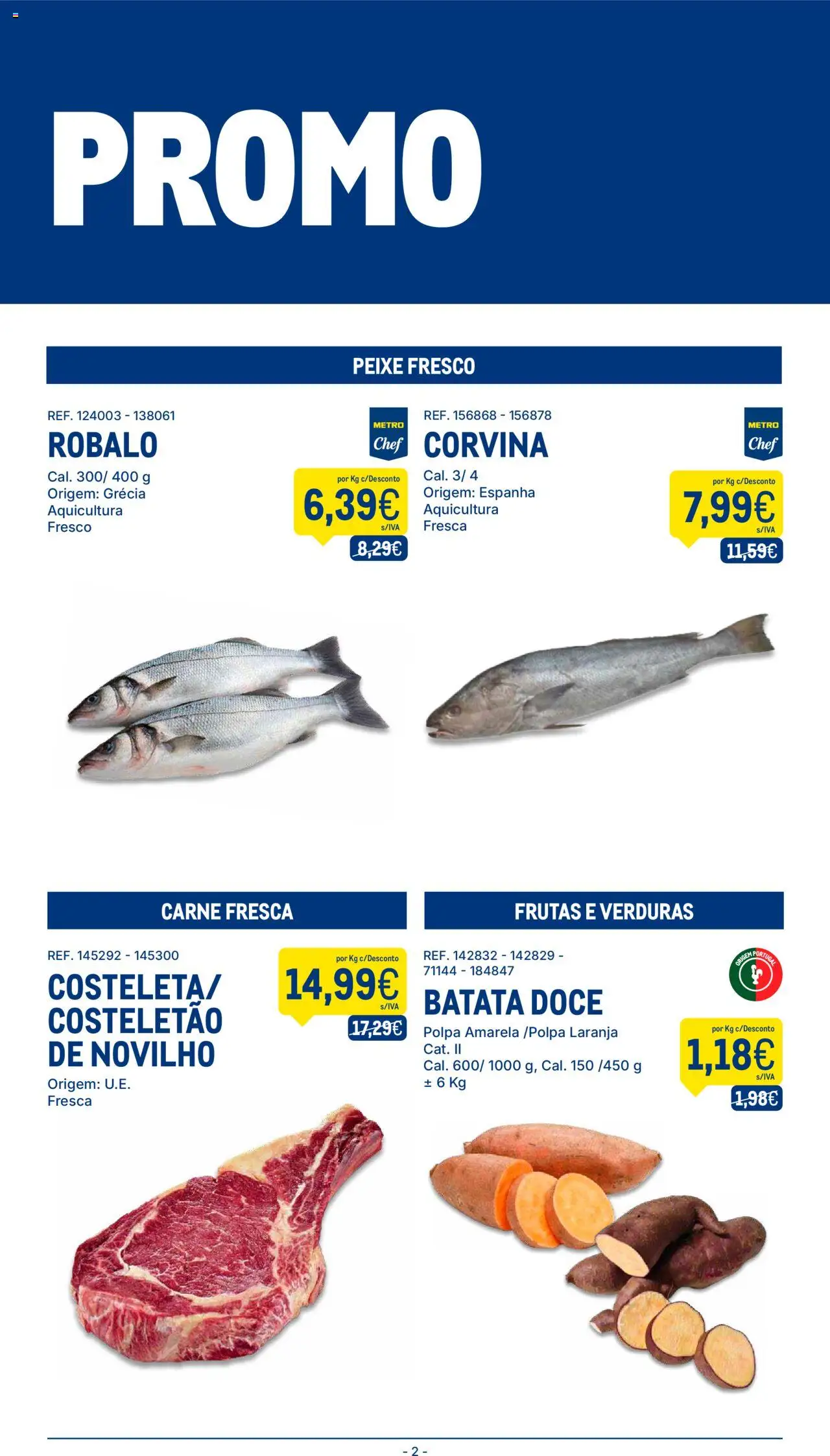 Makro folheto │ válido de 09.09.2025 | Página: 2 | Produtos: Batata, Peixe, Carne
