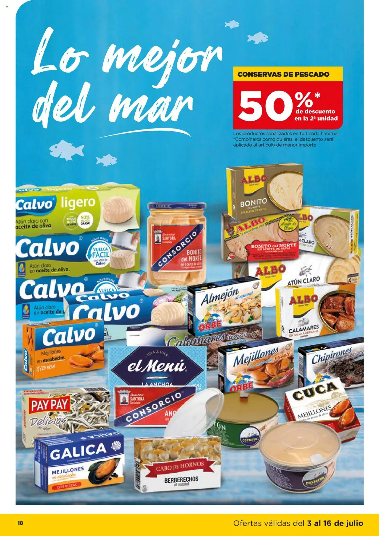 Alimerka folleto Asturias │ válido desde el 03.07.2025 | Página: 19 | Productos: Calamares, Berberechos, Aceite de oliva, Anchoa